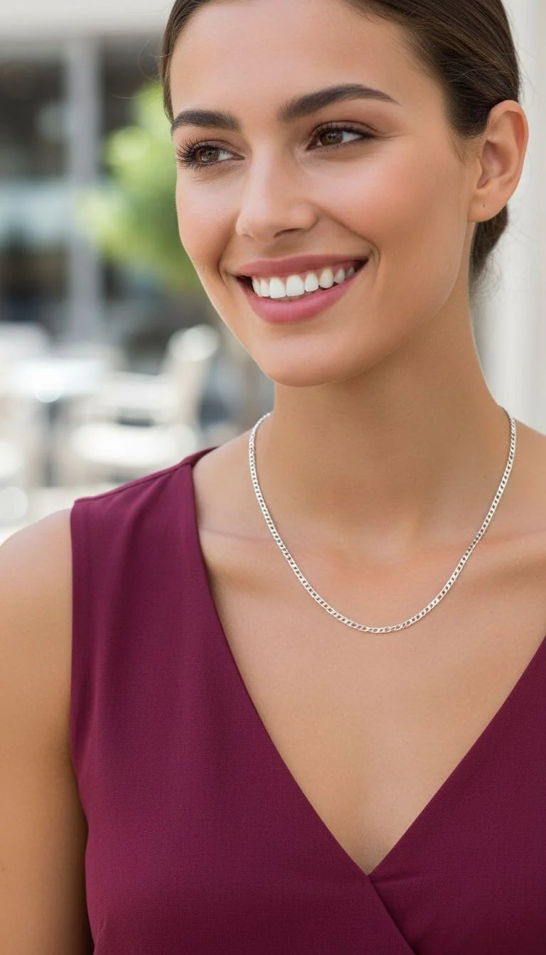 CHAINE EN ARGENT MAILLE GOURMETTE 1,75 MM - Image 2