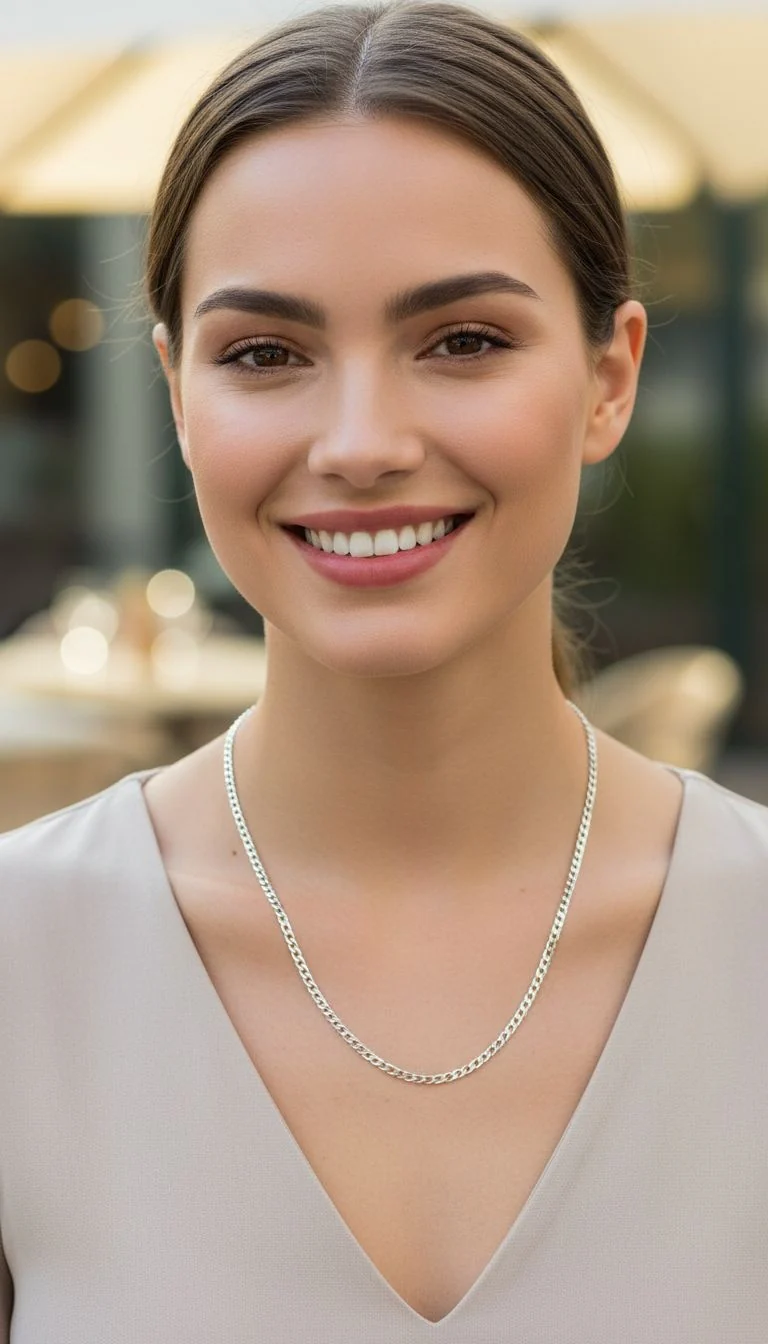 CHAINE EN ARGENT MAILLE GOURMETTE 2,2 MM 60 cm - Image 2
