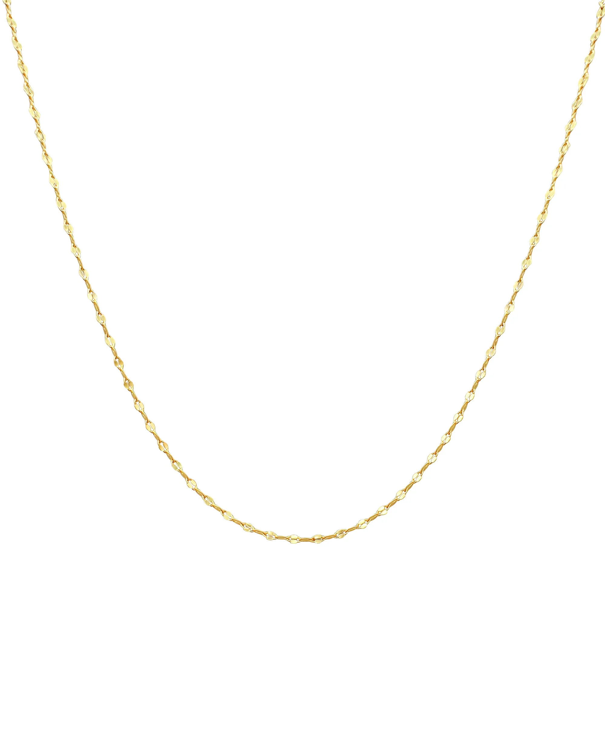 CHAINE EN PLAQUE OR MAILLE CAFE ALLONGER
