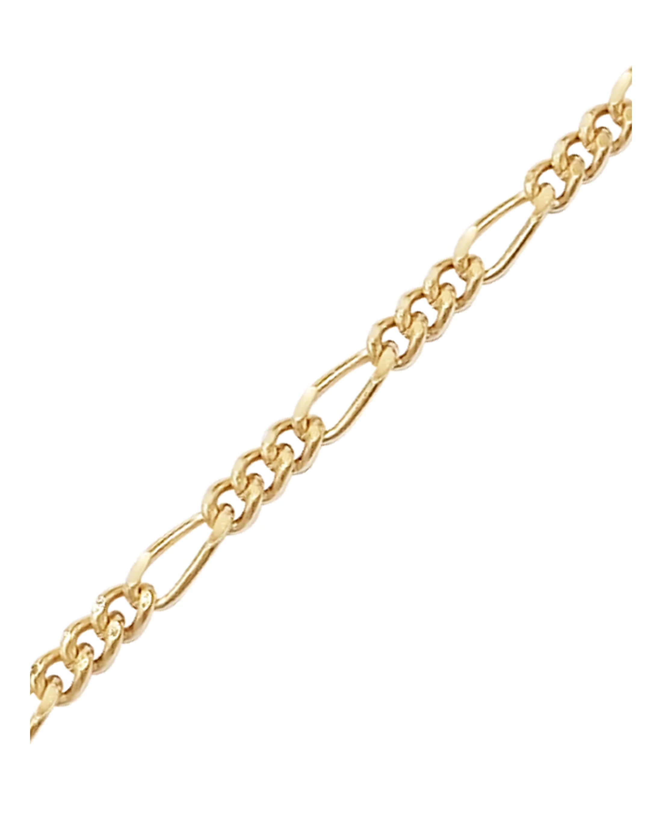 CHAINE EN PLAQUE OR MAILLE FIGARO 3,5 MM