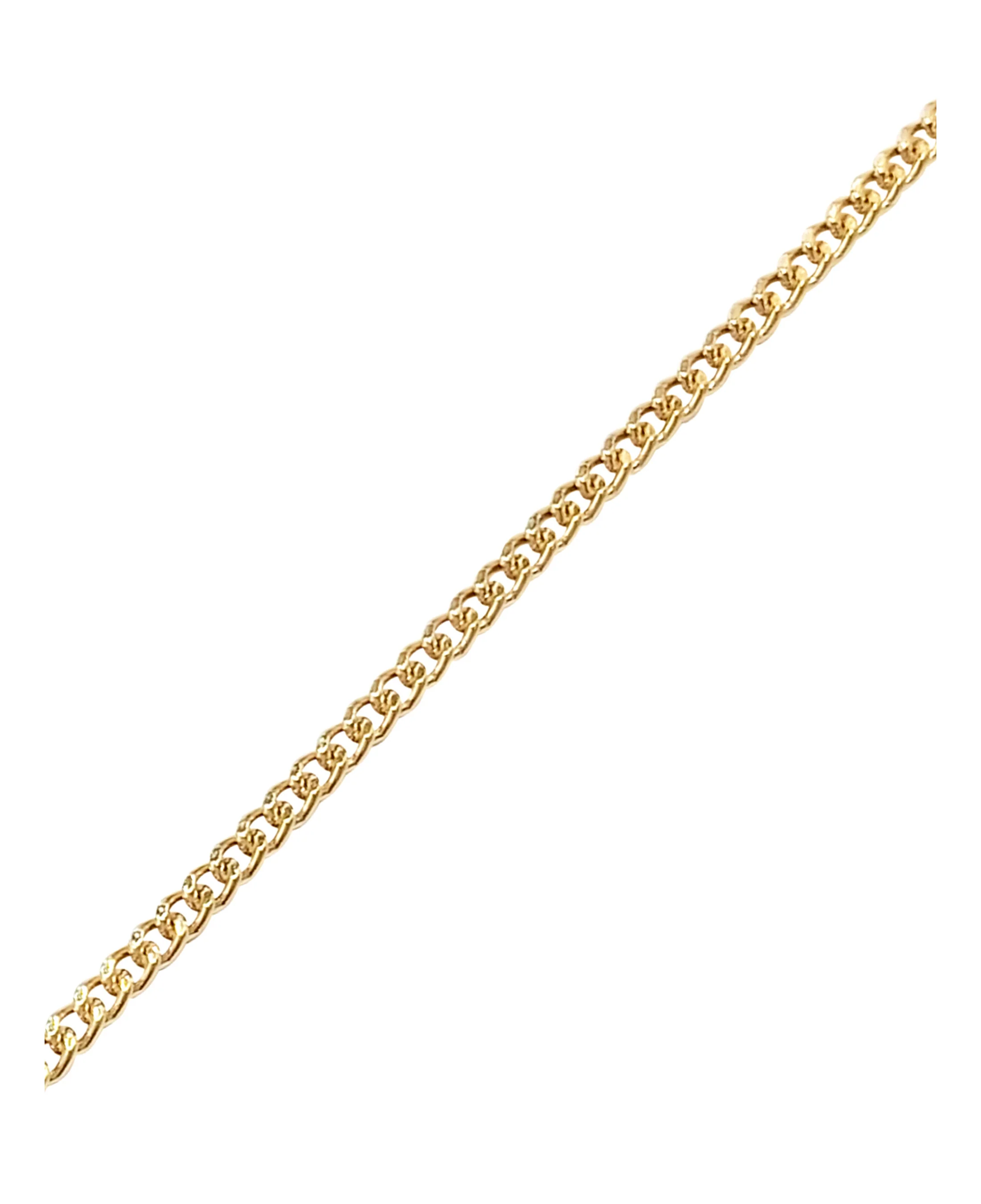 CHAINE EN PLAQUE OR MAILLE GOURMETTE 2 MM
