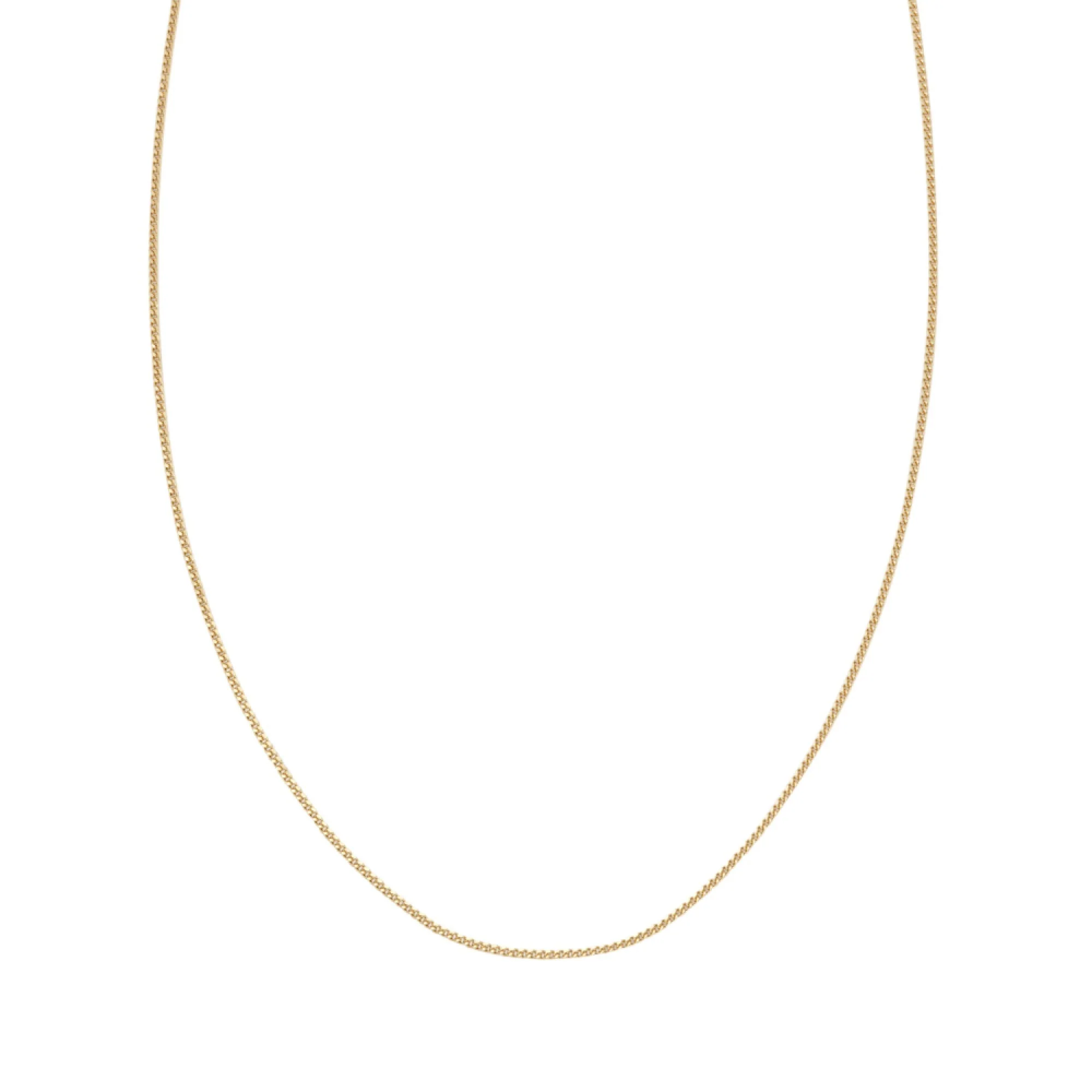 CHAINE EN PLAQUE OR MAILLE GOURMETTE 2 MM - Image 3