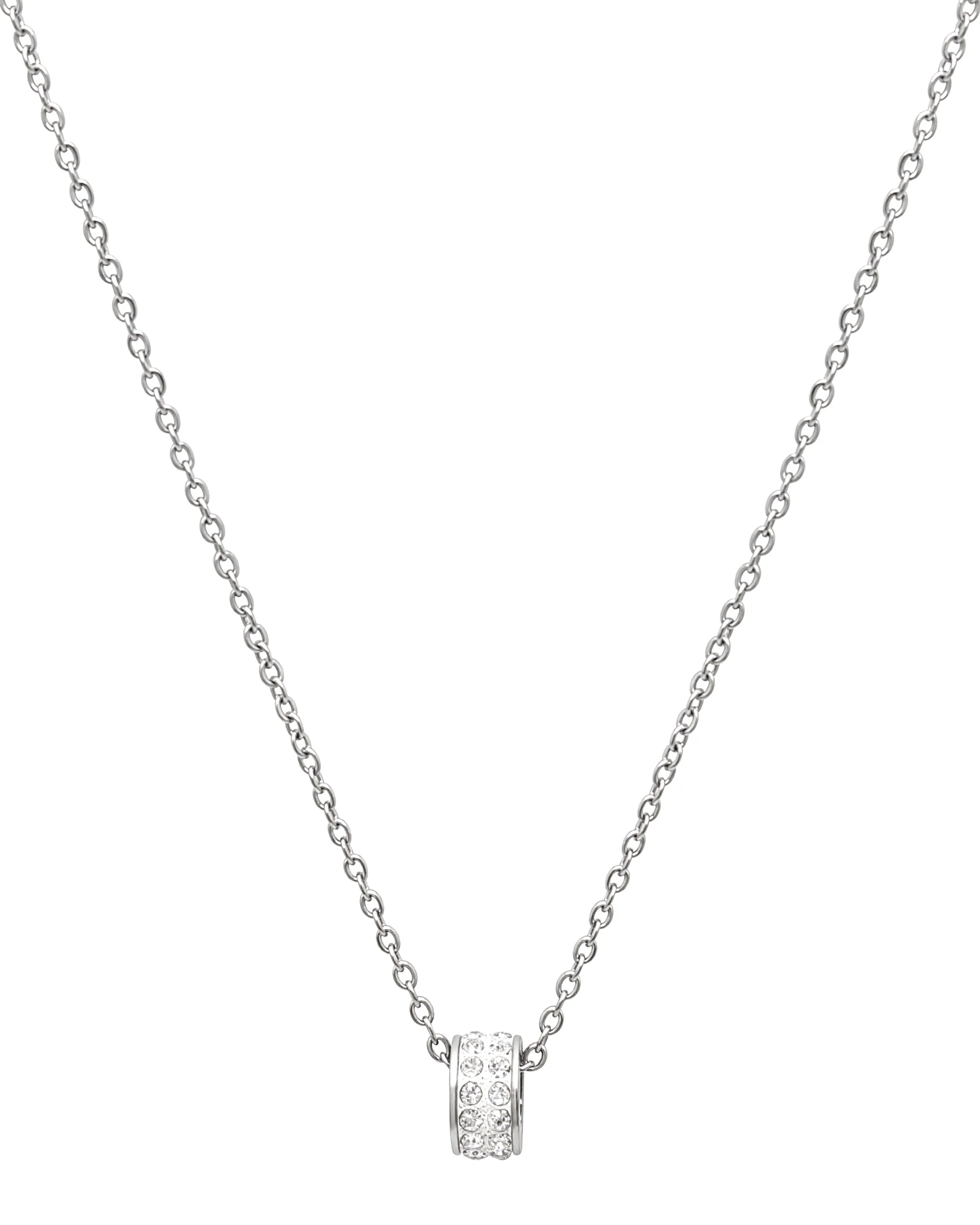 COLLIER EN ACIER CYLINDRE AVEC STRASS - Image 3