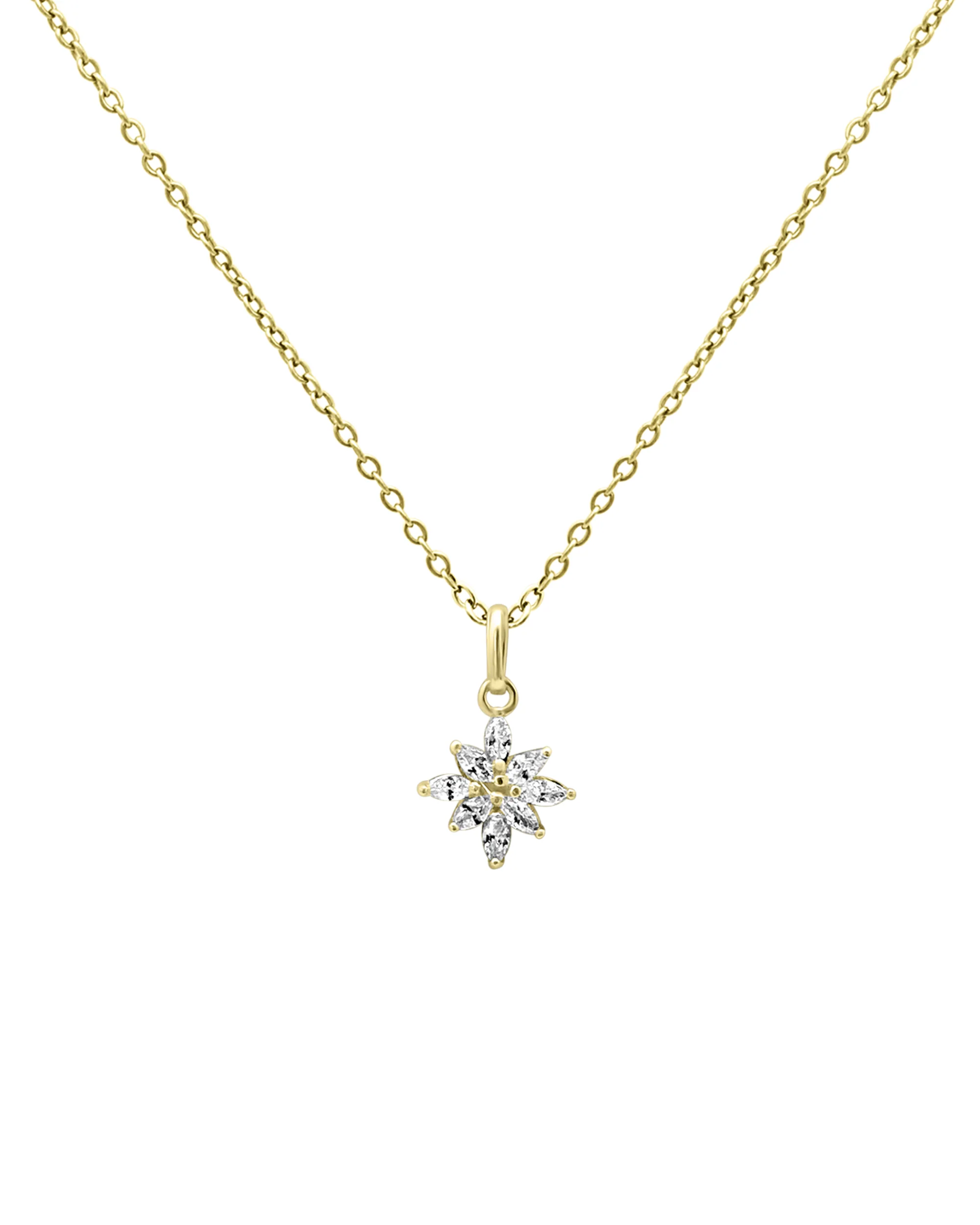COLLIER EN PLAQUE OR ETOILE AVEC ZIRCONIUM