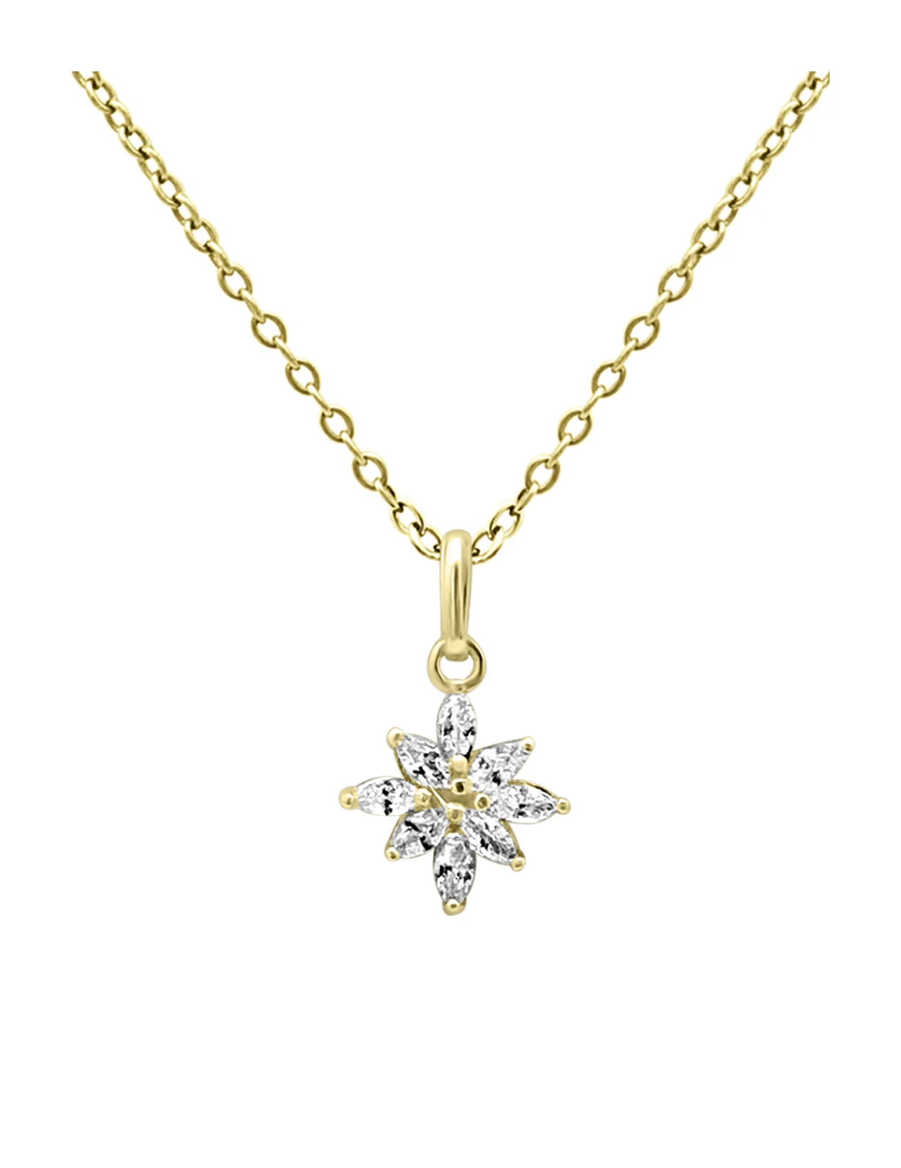 COLLIER EN PLAQUE OR ETOILE AVEC ZIRCONIUM - Image 3