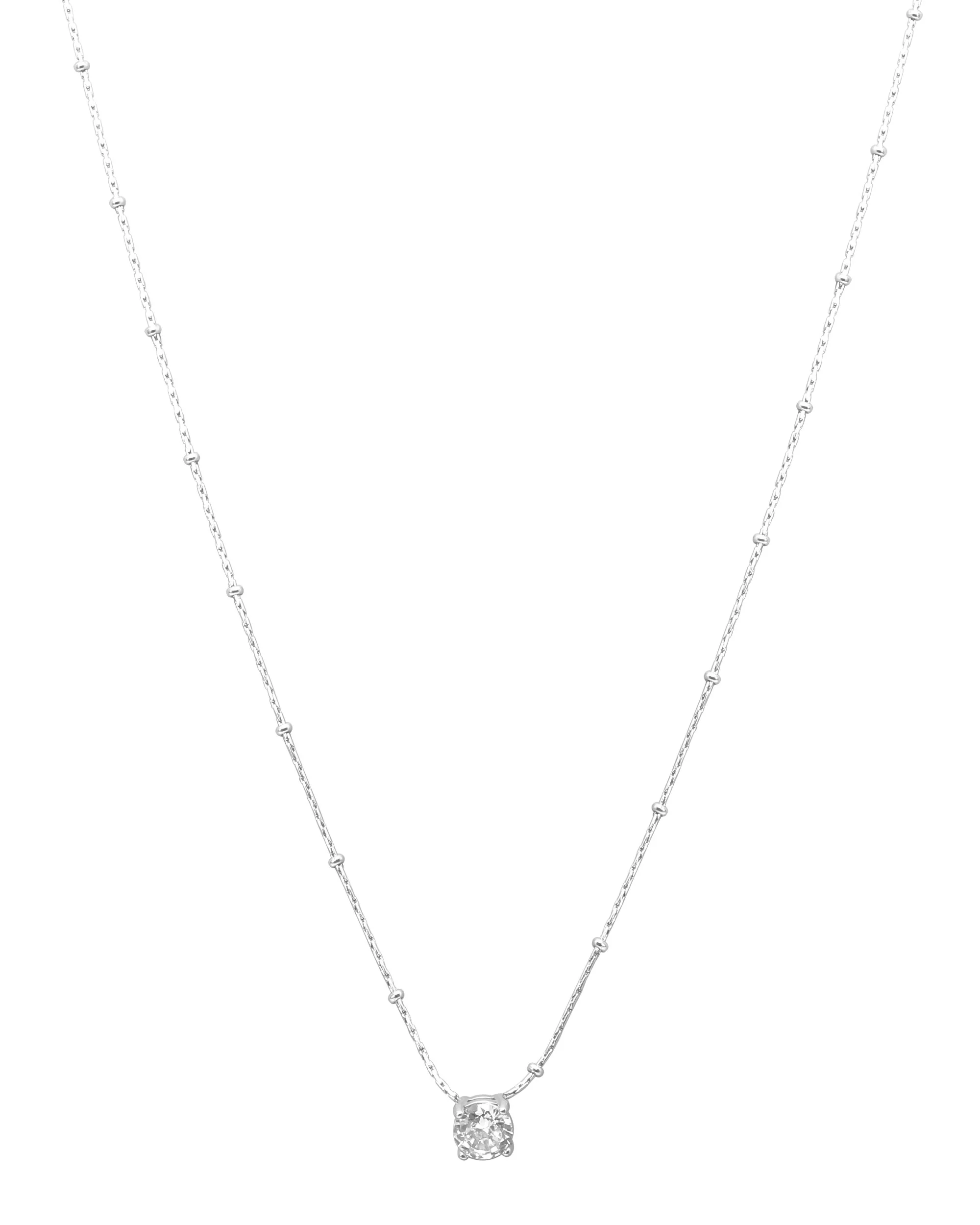 COLLIER EN ACIER MAILLE PALOMA AVEC SOLITAIRE - Image 3