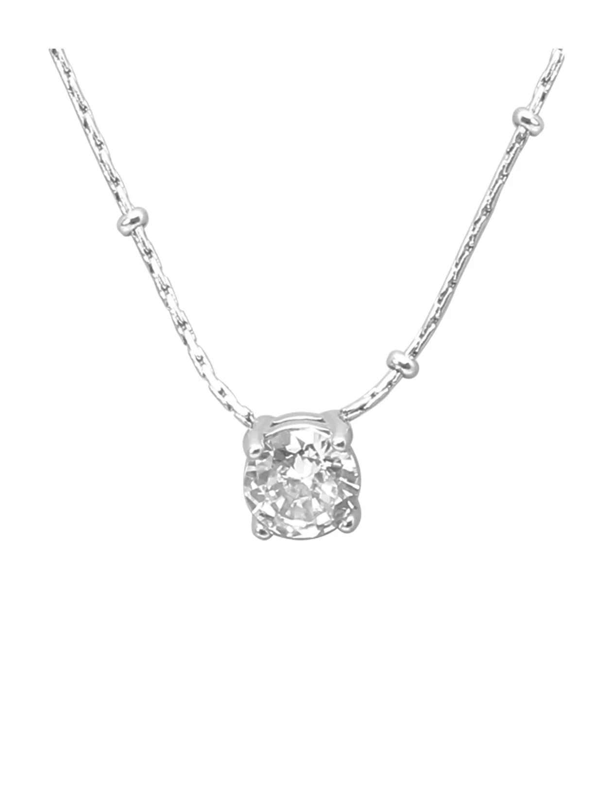 COLLIER EN ACIER MAILLE PALOMA AVEC SOLITAIRE - Image 4