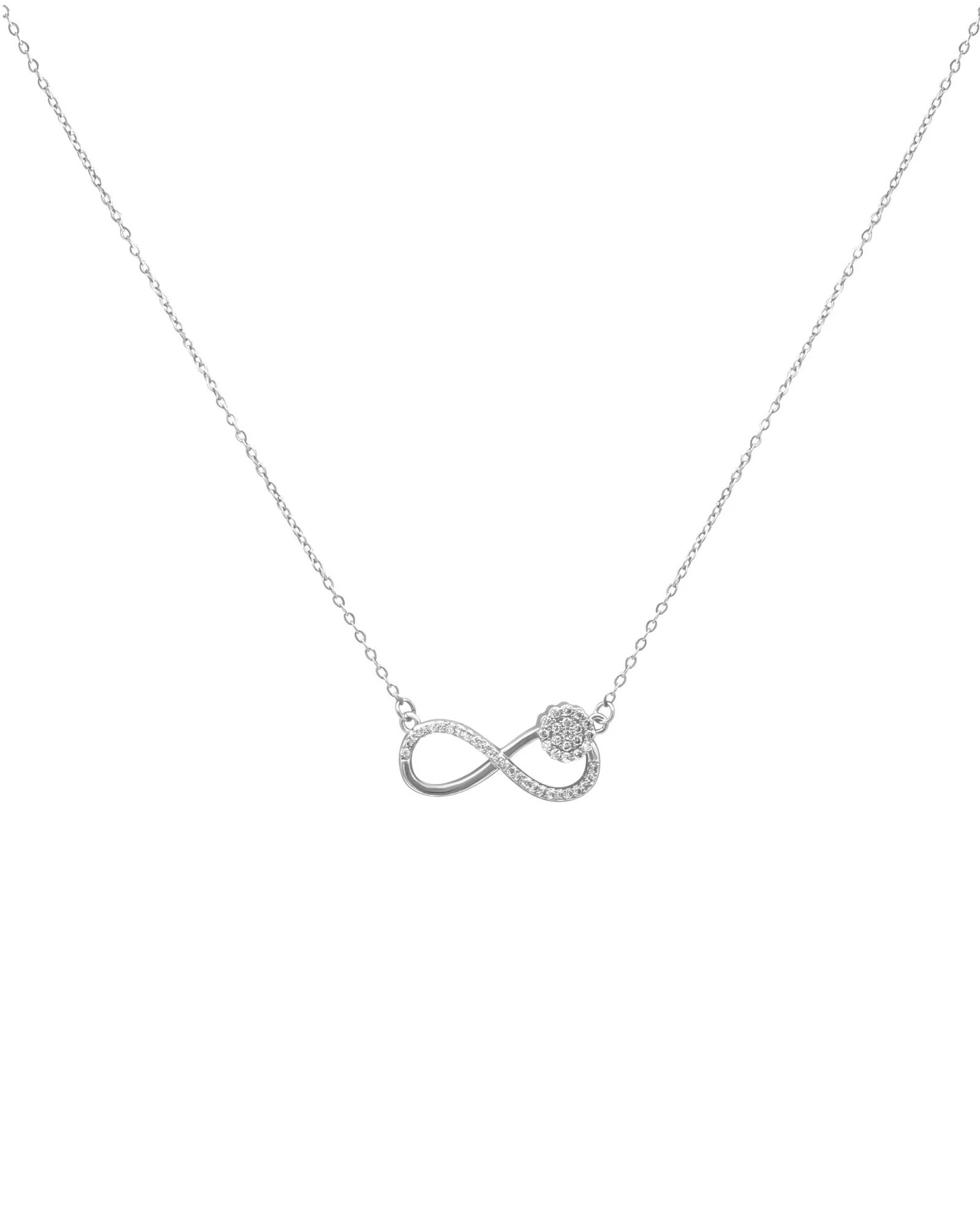 COLLIER EN ACIER MOTIF INFINI AVEC ZIRCONIUM - Image 3