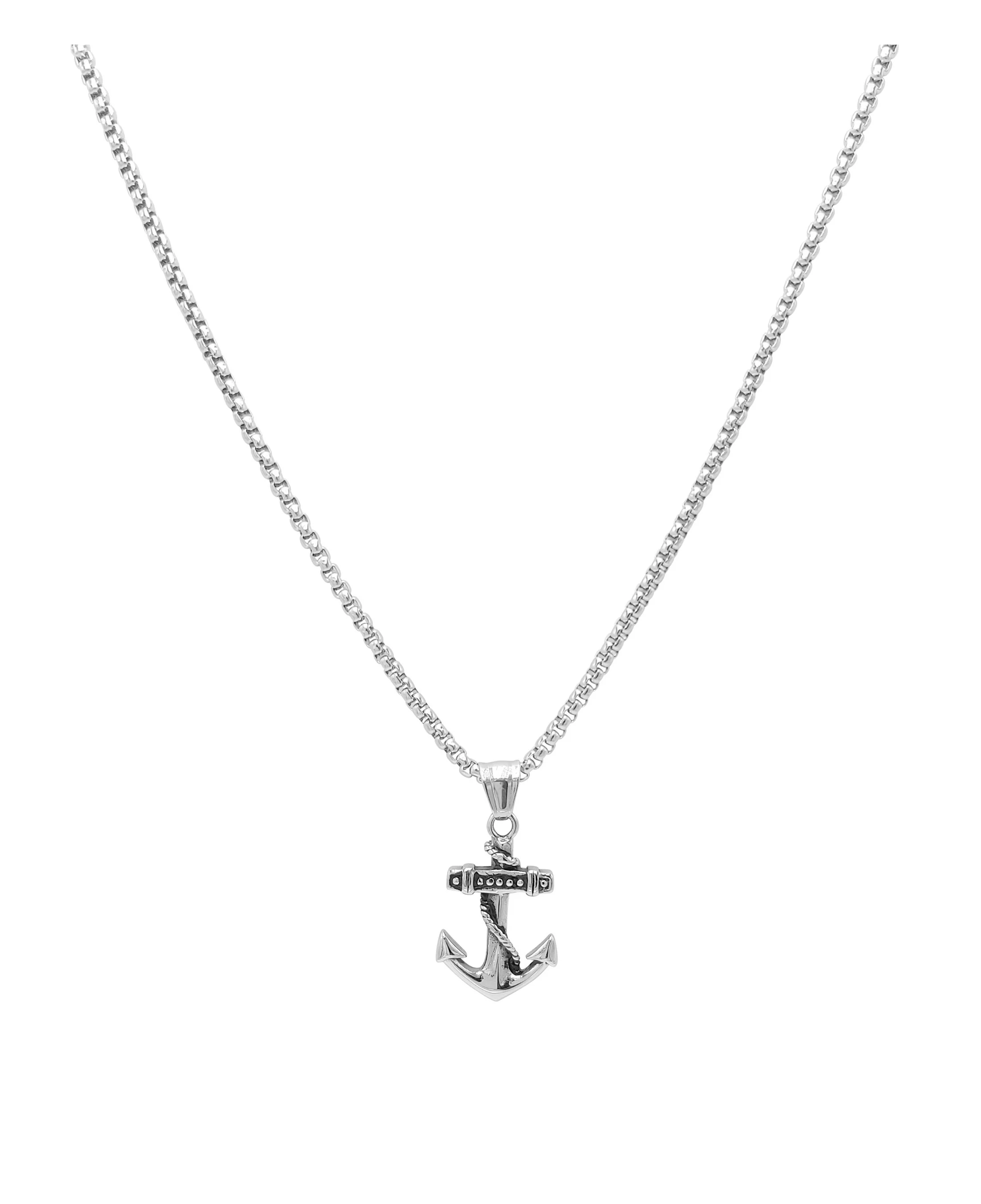 COLLIER EN ACIER PENDENTIF ANCRE - Image 4