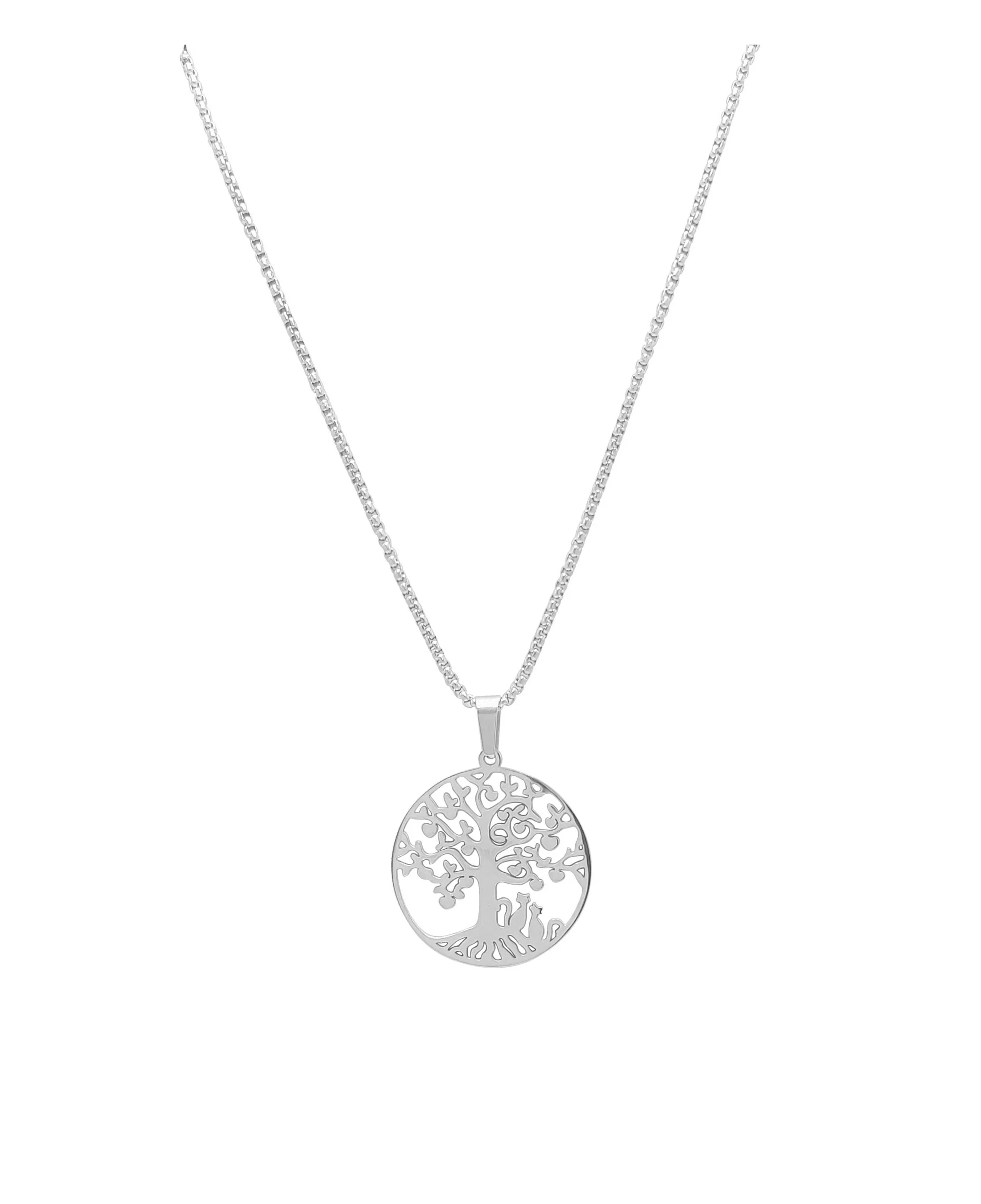 COLLIER EN ACIER PENDENTIF ARBRE DE VIE - Image 3