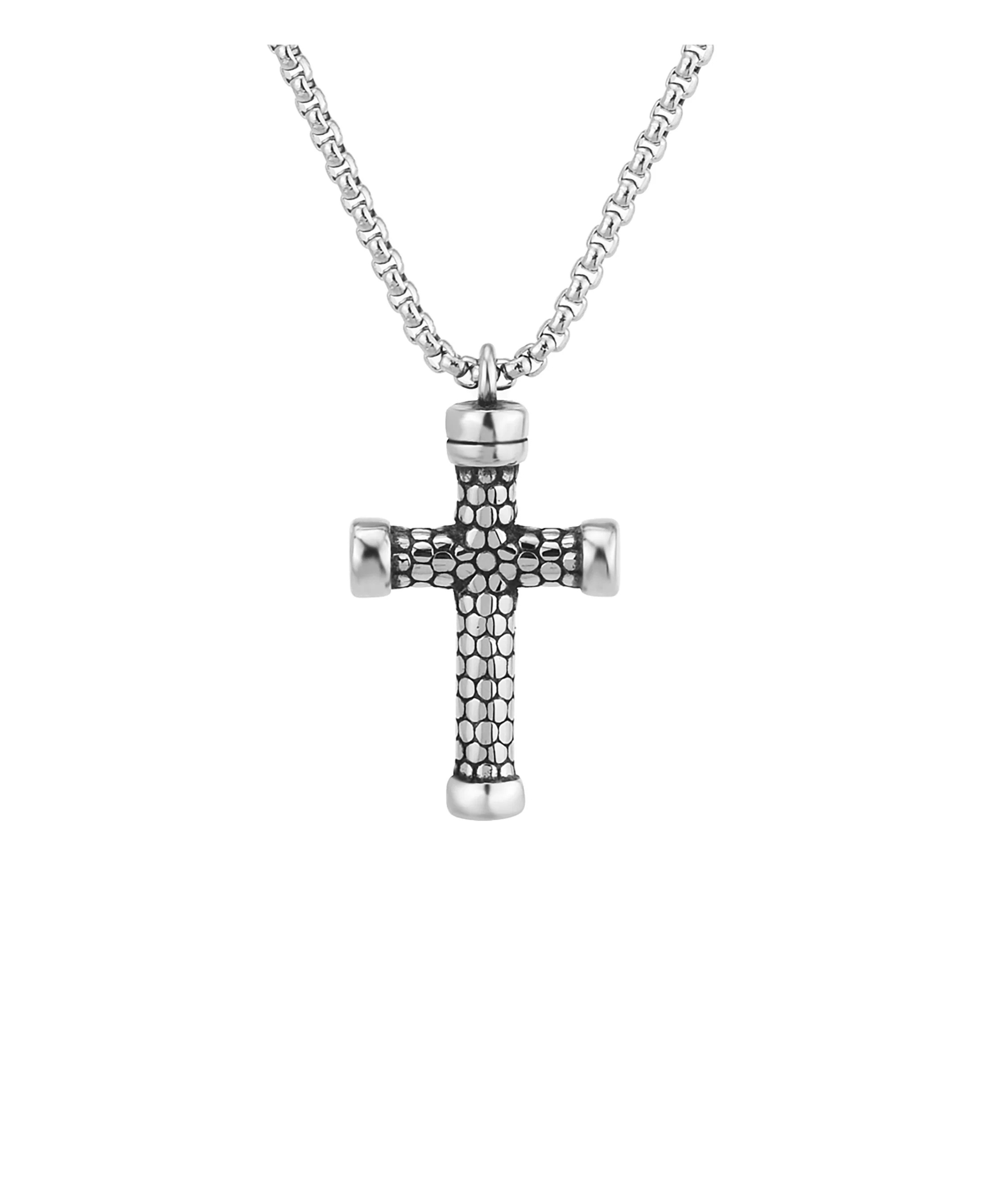 COLLIER EN ACIER PENDENTIF CROIX - Image 4