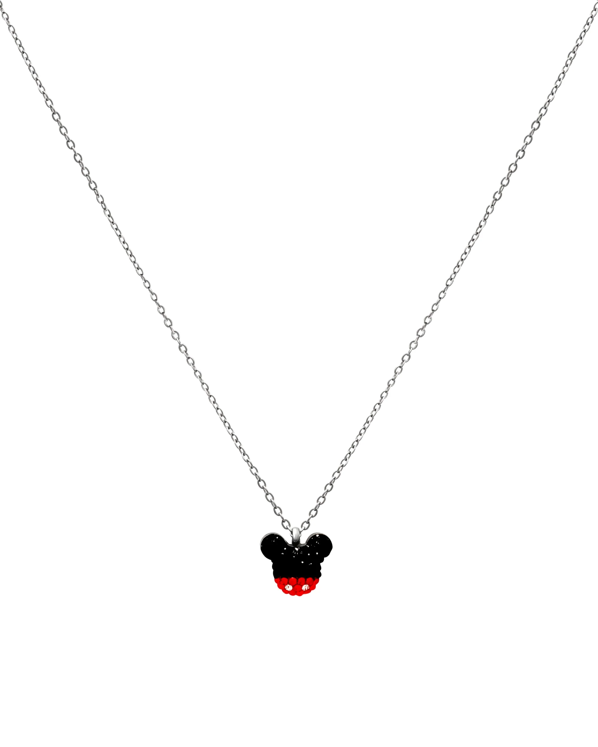 COLLIER EN ACIER PENDENTIF MICKEY MOUSE AVEC STRASS - Image 3