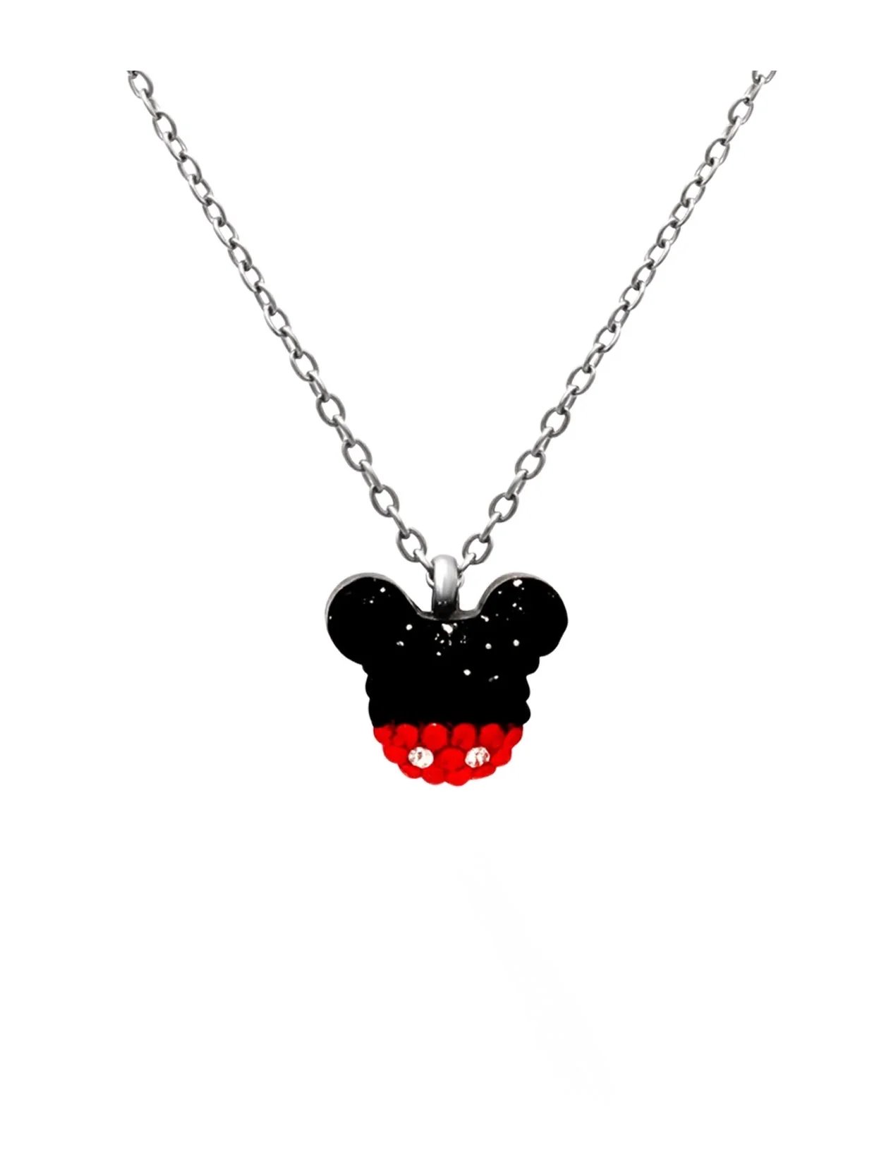 COLLIER EN ACIER PENDENTIF MICKEY MOUSE AVEC STRASS - Image 4