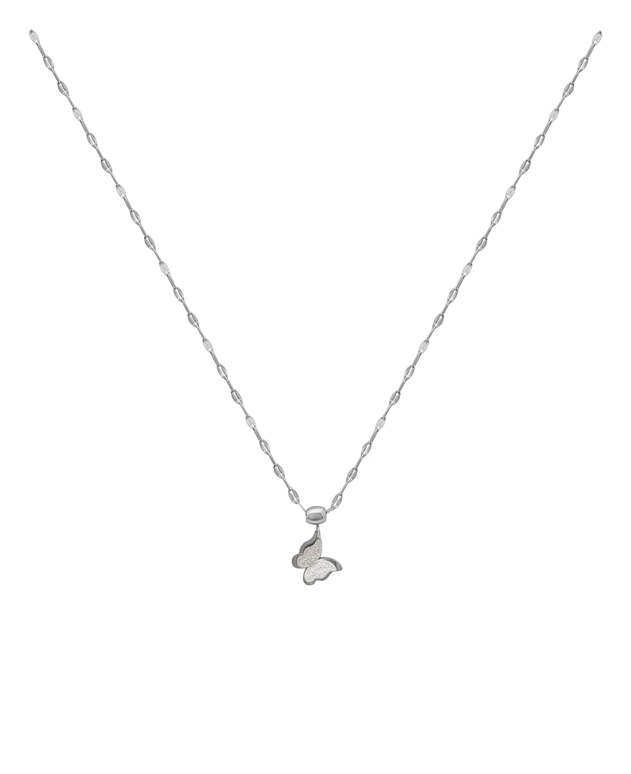 COLLIER EN ACIER PENDENTIF PAPILLON AVEC PAILLETTES - Image 3