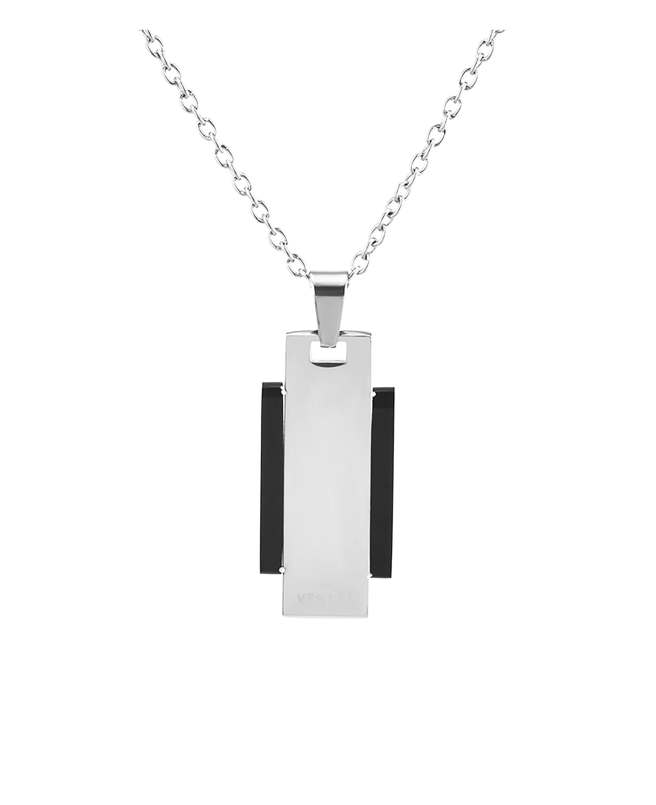 COLLIER EN ACIER PENDENTIF RECTANGLE - Image 4
