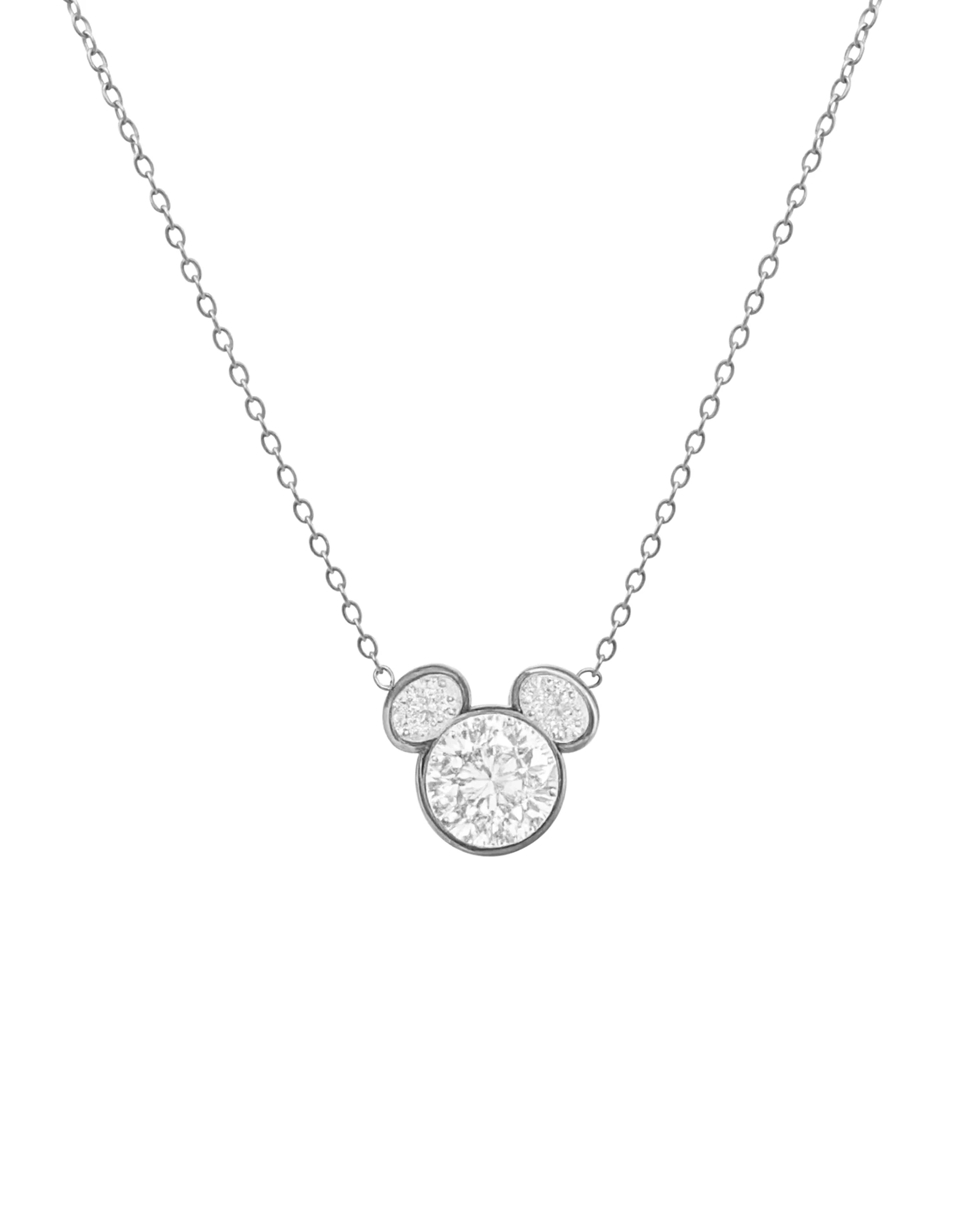 COLLIER EN ACIER TETE DE MICKEY MOUSE AVEC STRASS