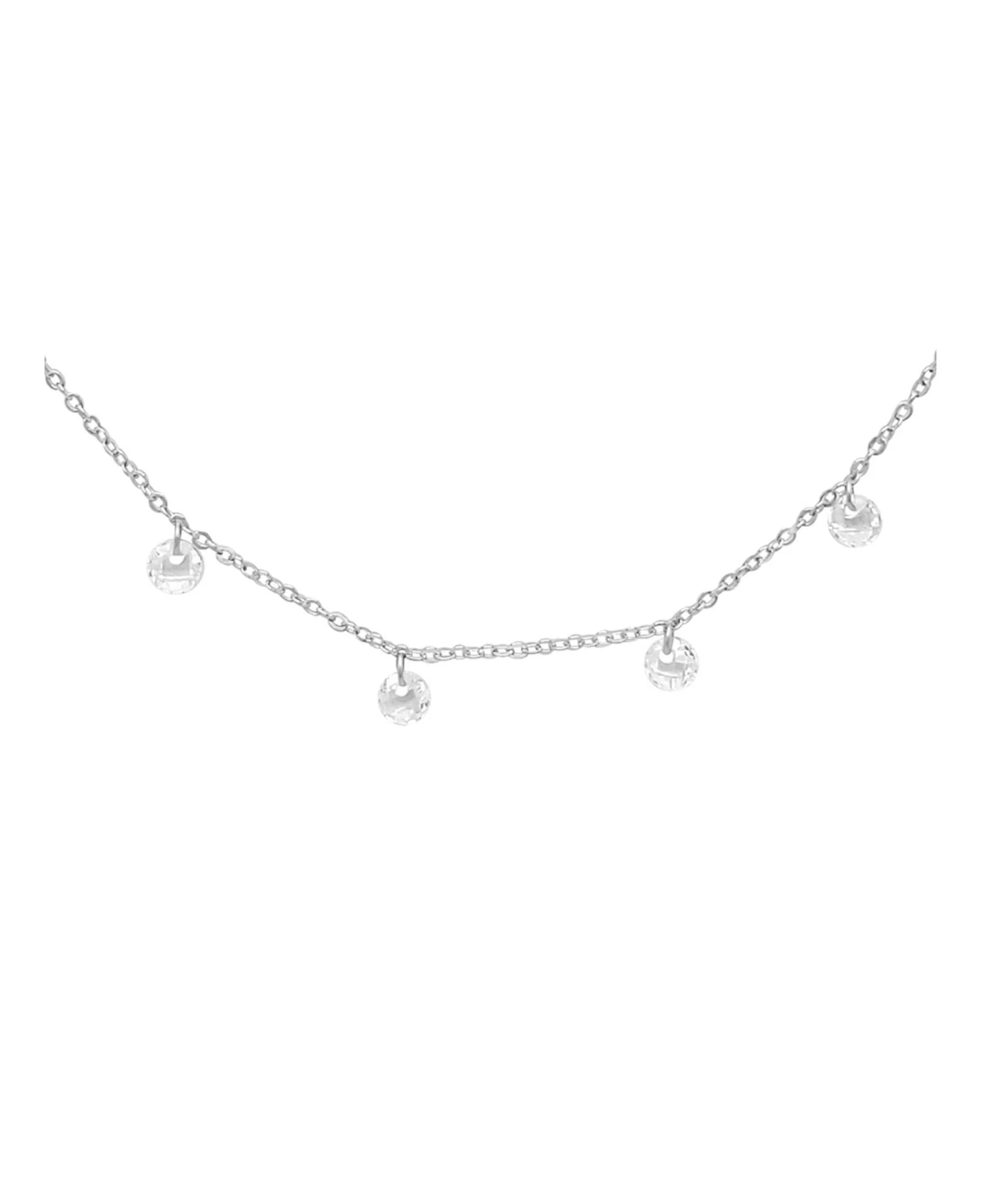 COLLIER EN ARGENT 10 PIERRES PENDANTES - Image 3