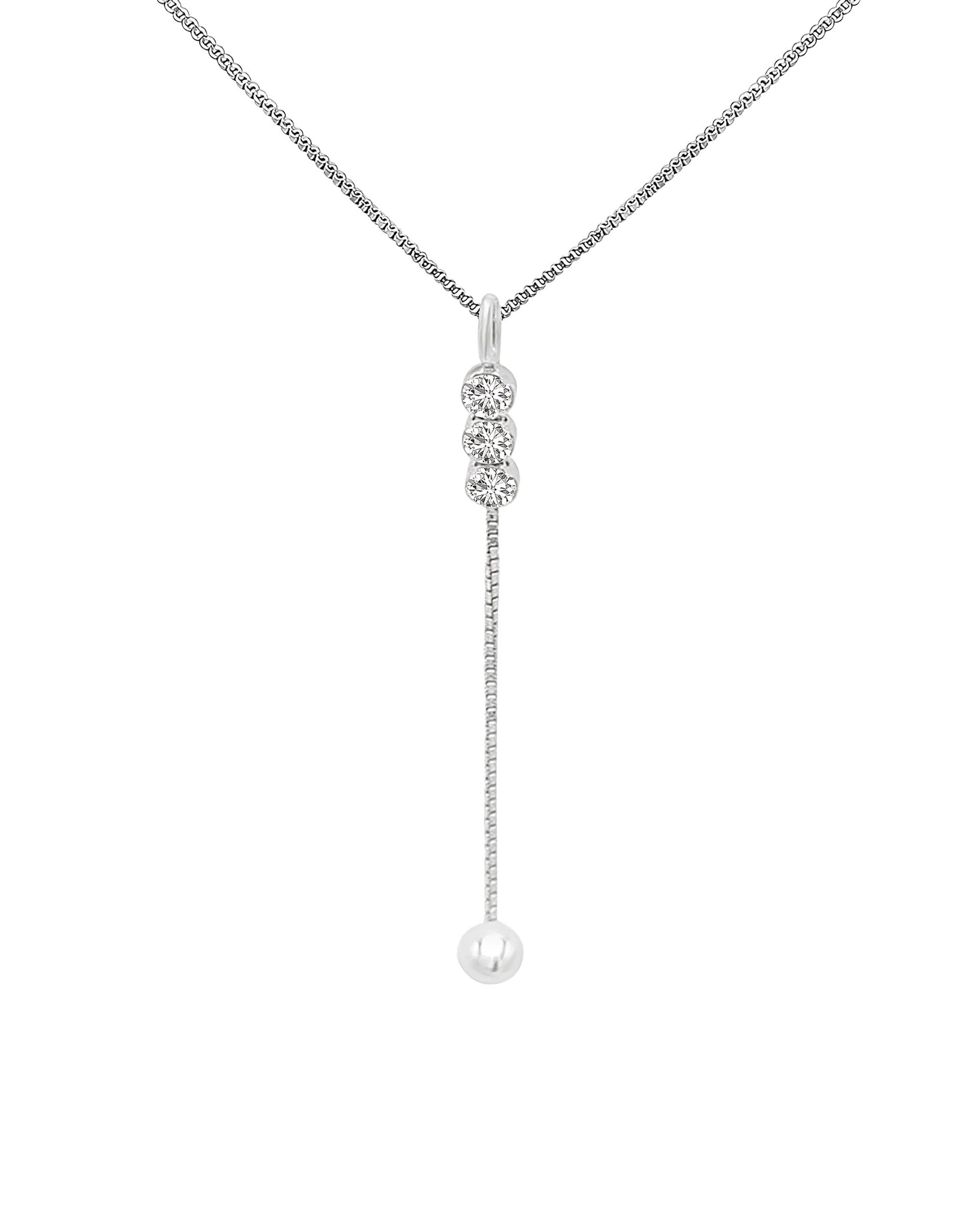 COLLIER EN ARGENT AVEC 3 PIERRES