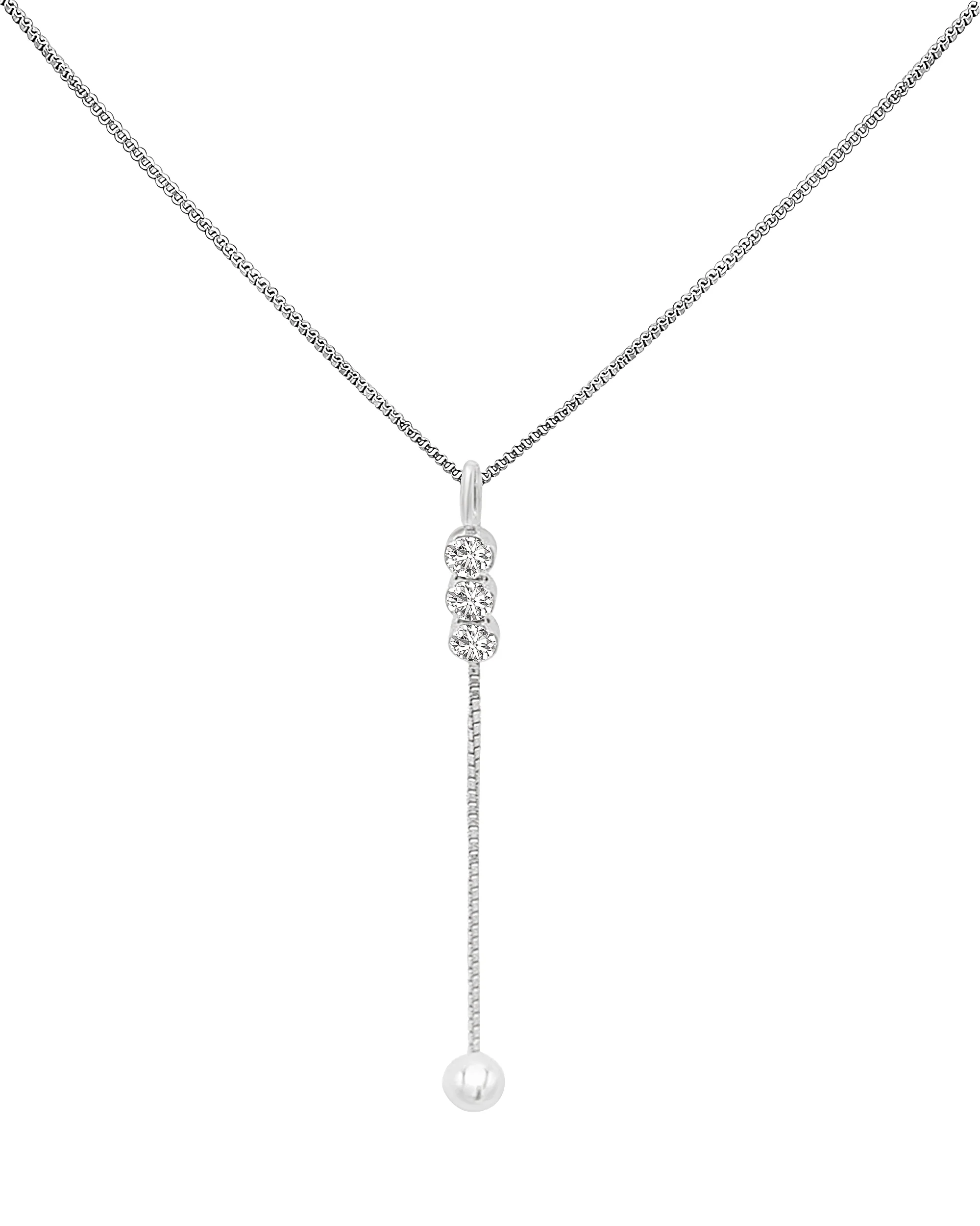 COLLIER EN ARGENT AVEC 3 PIERRES - Image 3