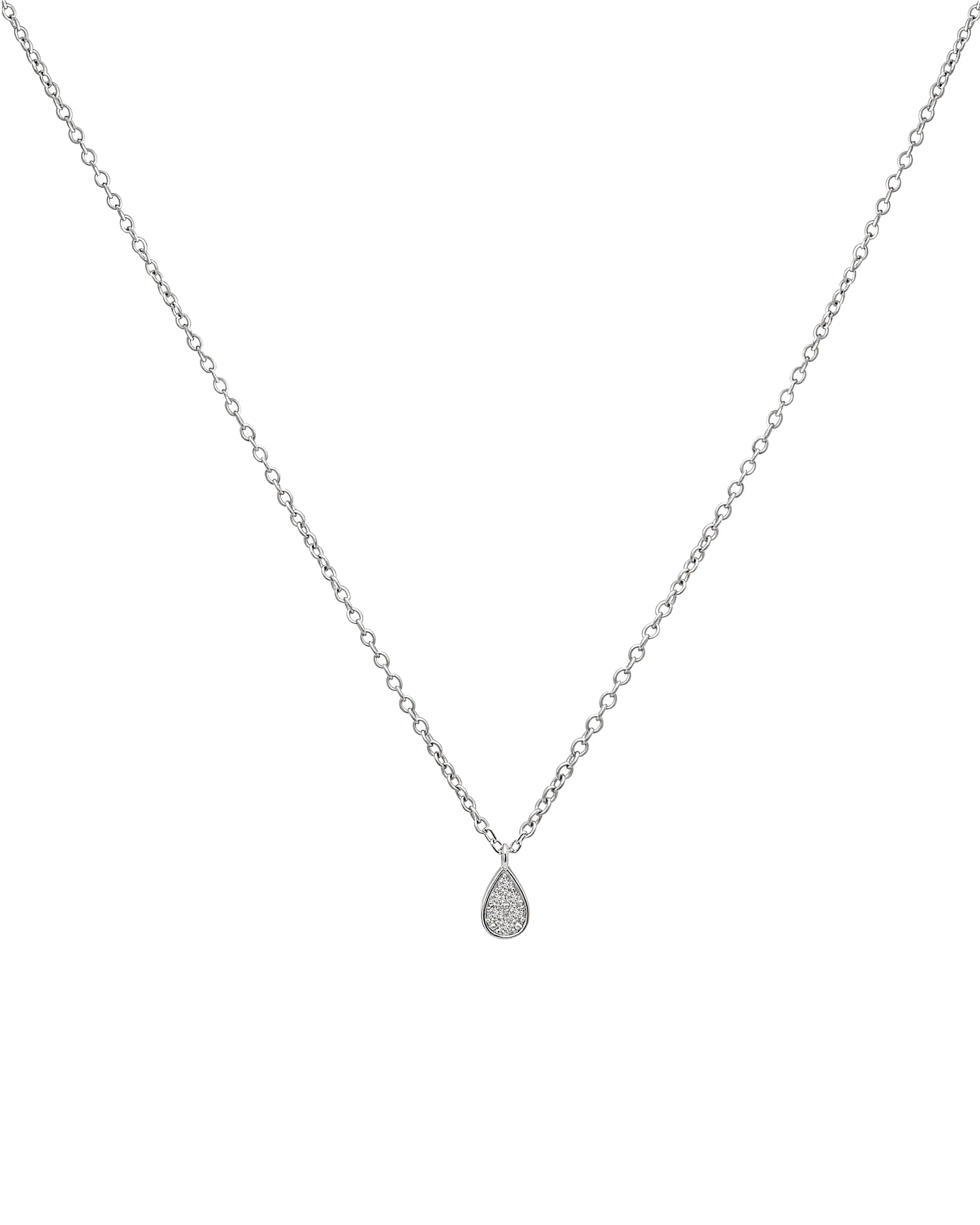 COLLIER EN ARGENT AVEC PENDENTIF GOUTTE ET PIERRES - Image 3