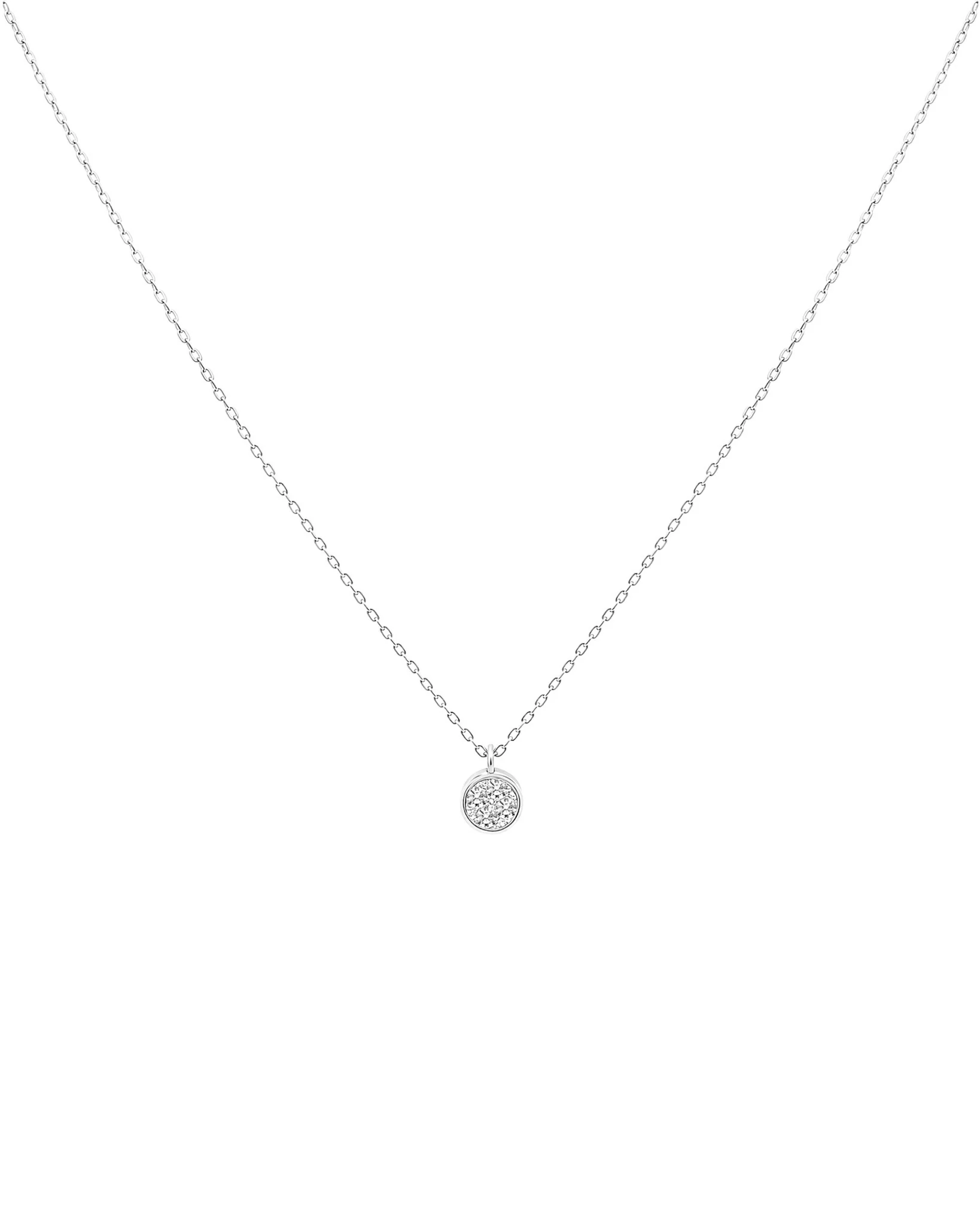 COLLIER EN ARGENT AVEC PENDENTIF ROND ET PIERRES - Image 3