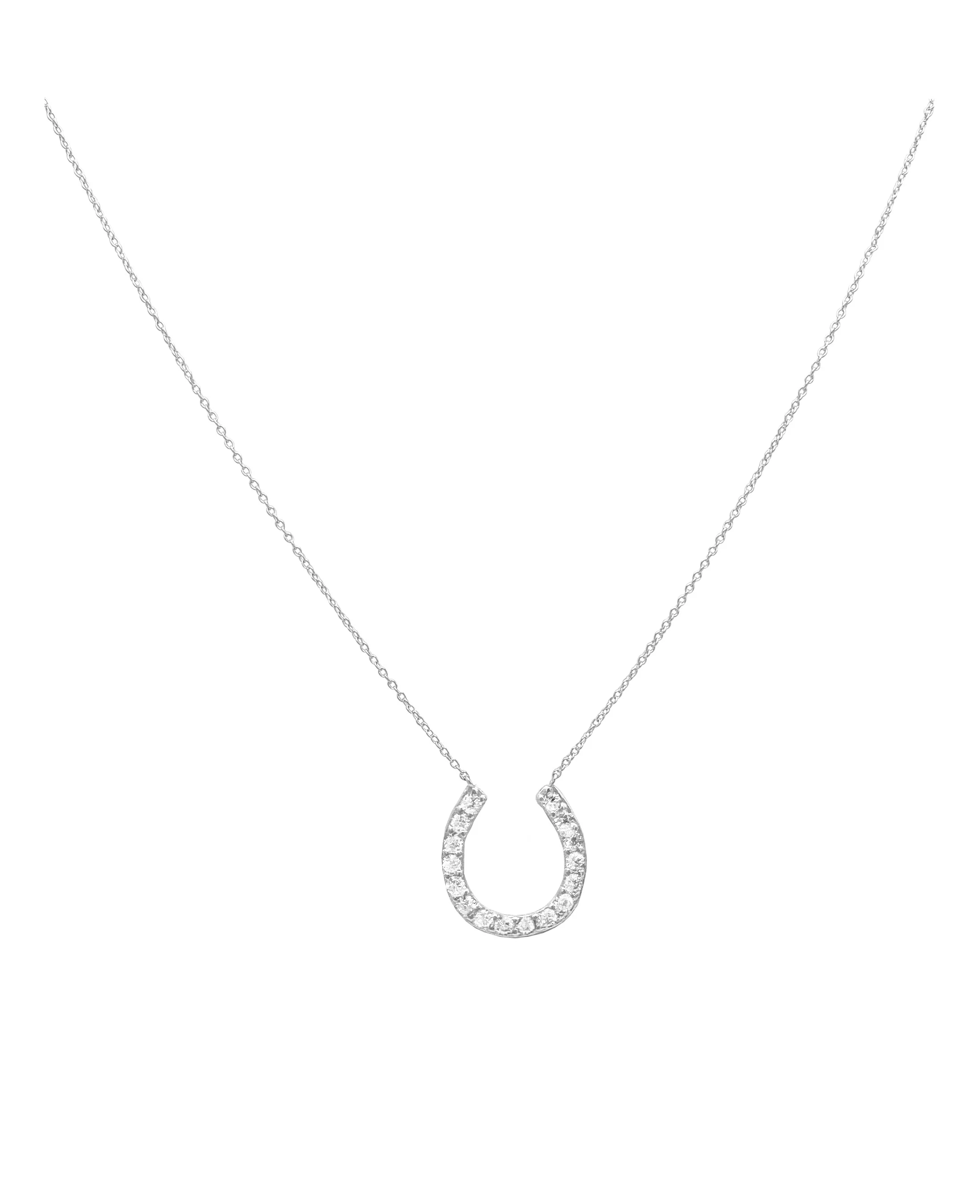 COLLIER EN ARGENT MOTIF FER A CHEVAL AVEC PIERRES - Image 3