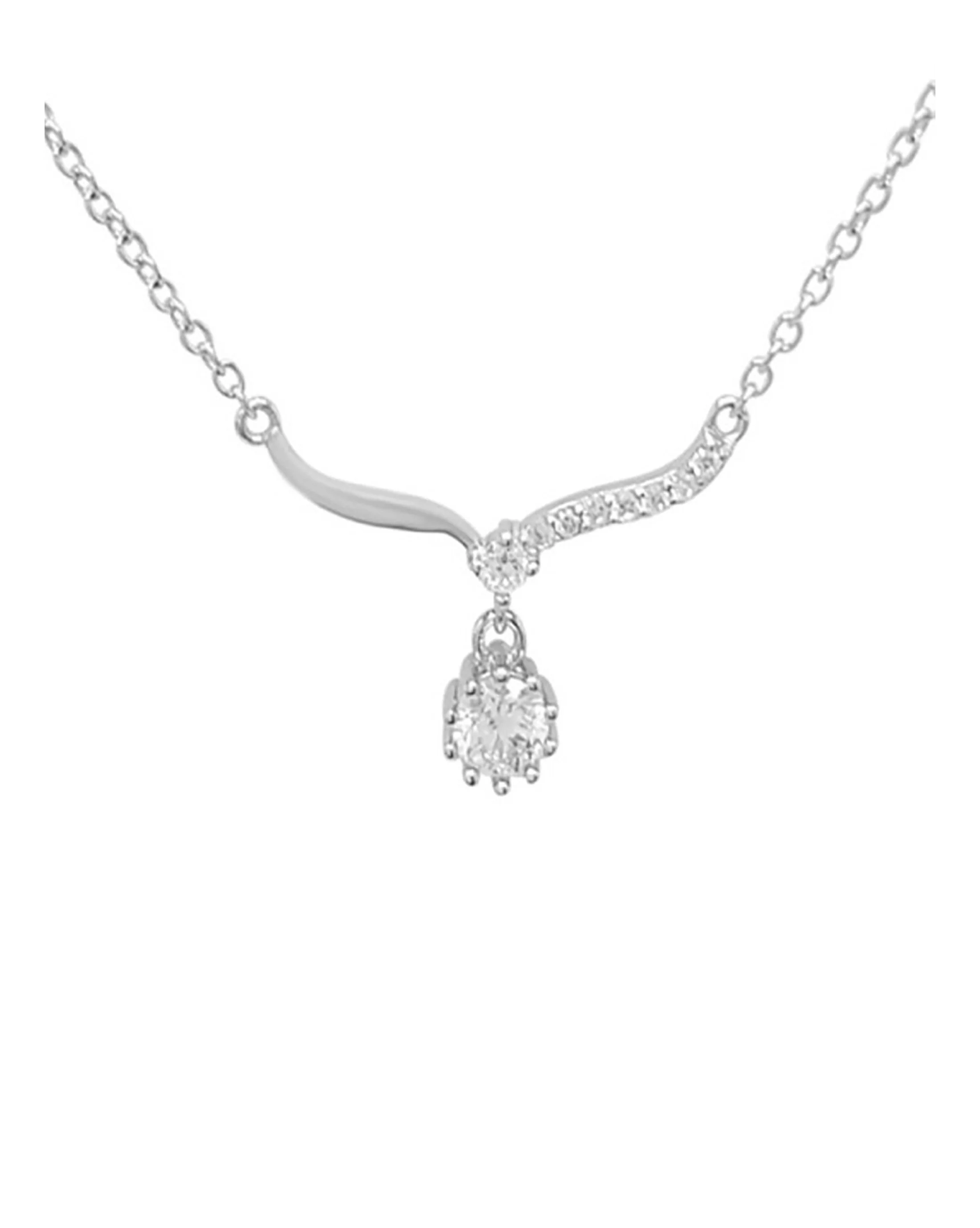 COLLIER EN ARGENT SOLITAIRE PENDANT - Image 4