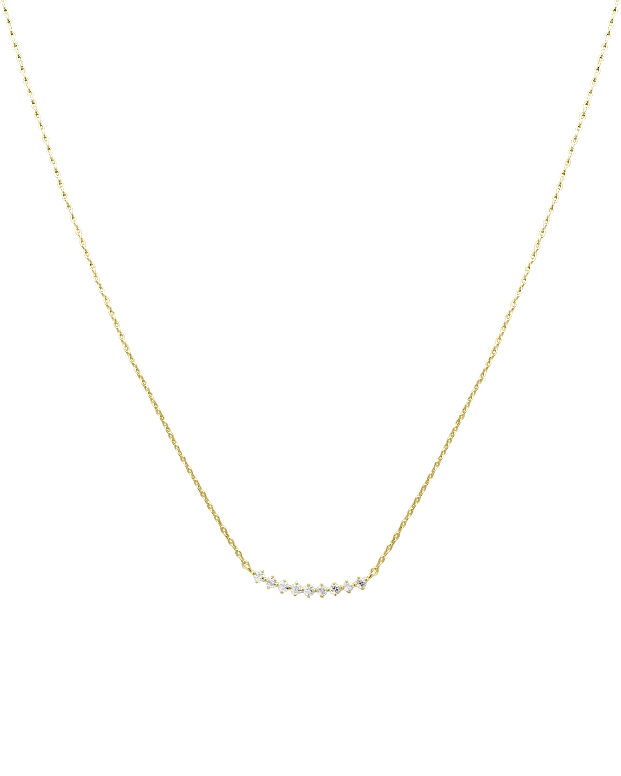 COLLIER EN PLAQUE OR AVEC RANGEE CENTRALE DE ZIRCONIUM - Image 3