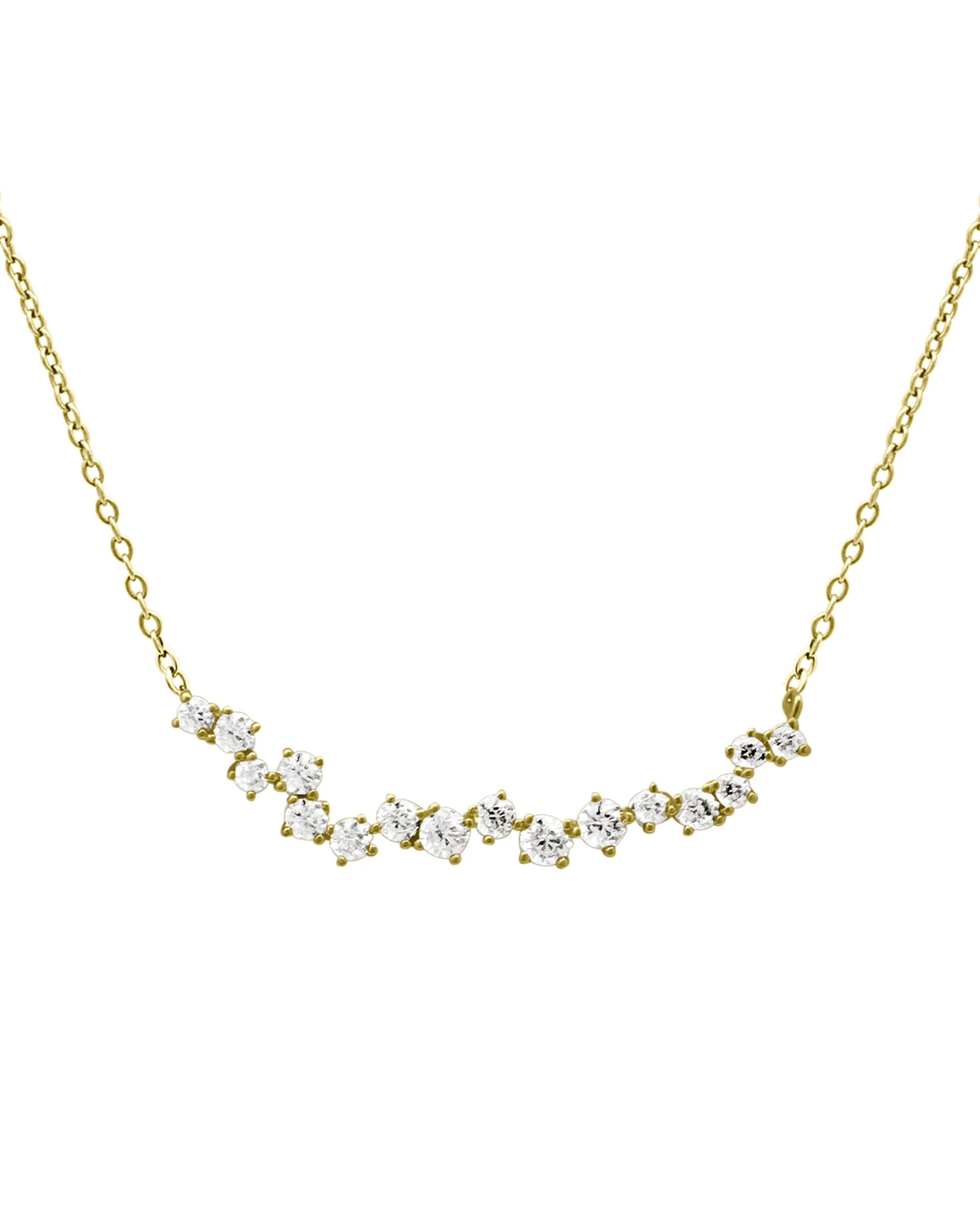 COLLIER EN PLAQUE OR AVEC ZIRCONIUM
