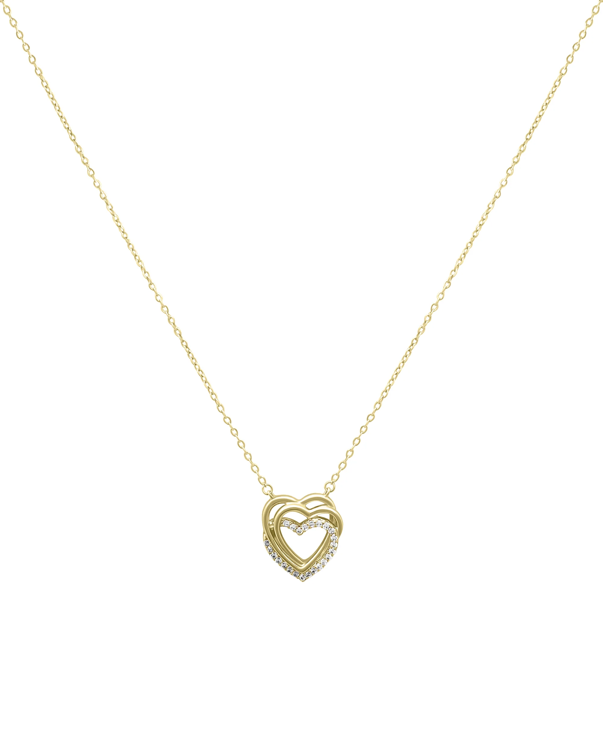 COLLIER COEUR EN PLAQUE OR – AMOUR ETERNEL - Image 3