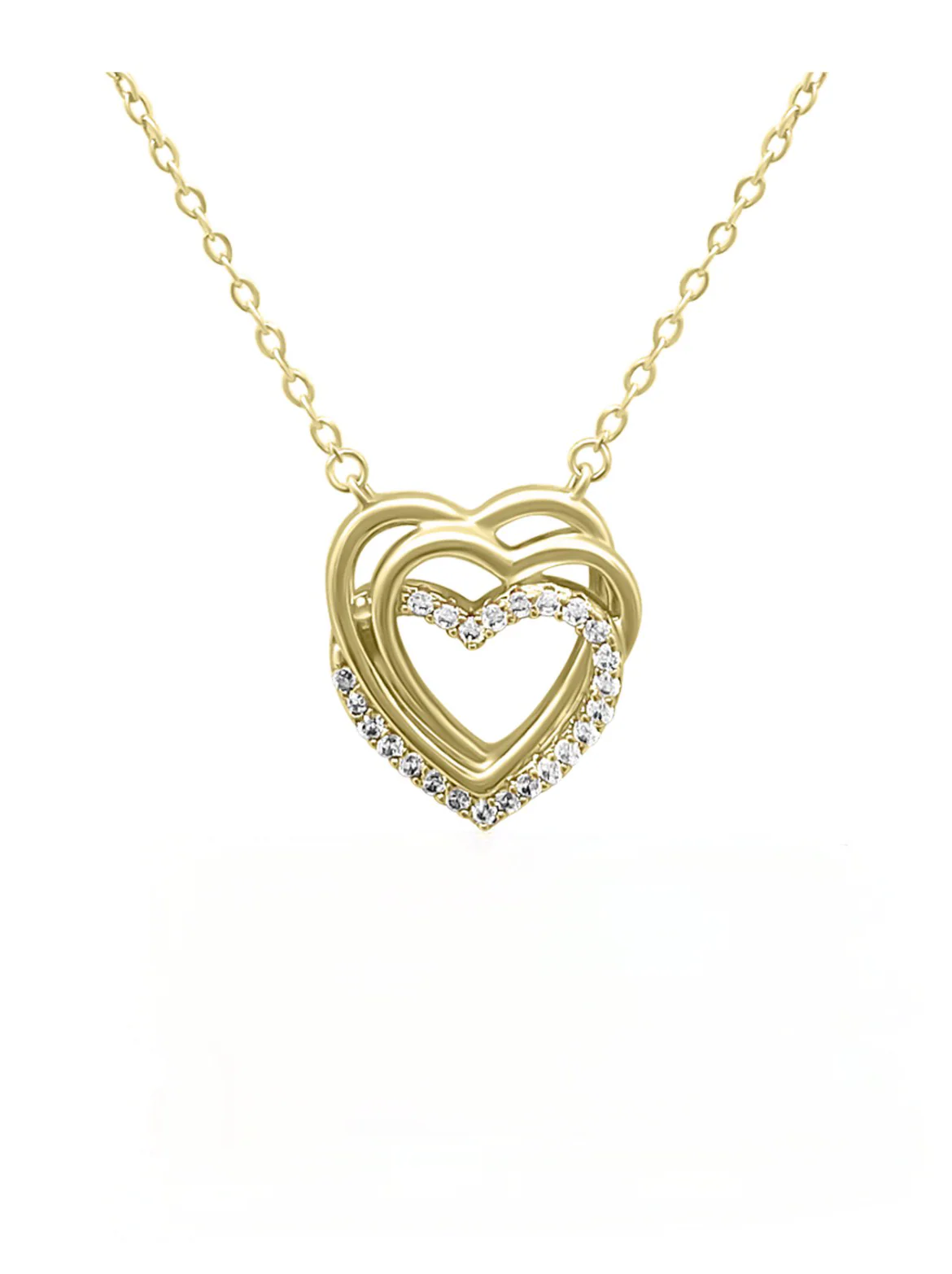 COLLIER COEUR EN PLAQUE OR – AMOUR ETERNEL - Image 4