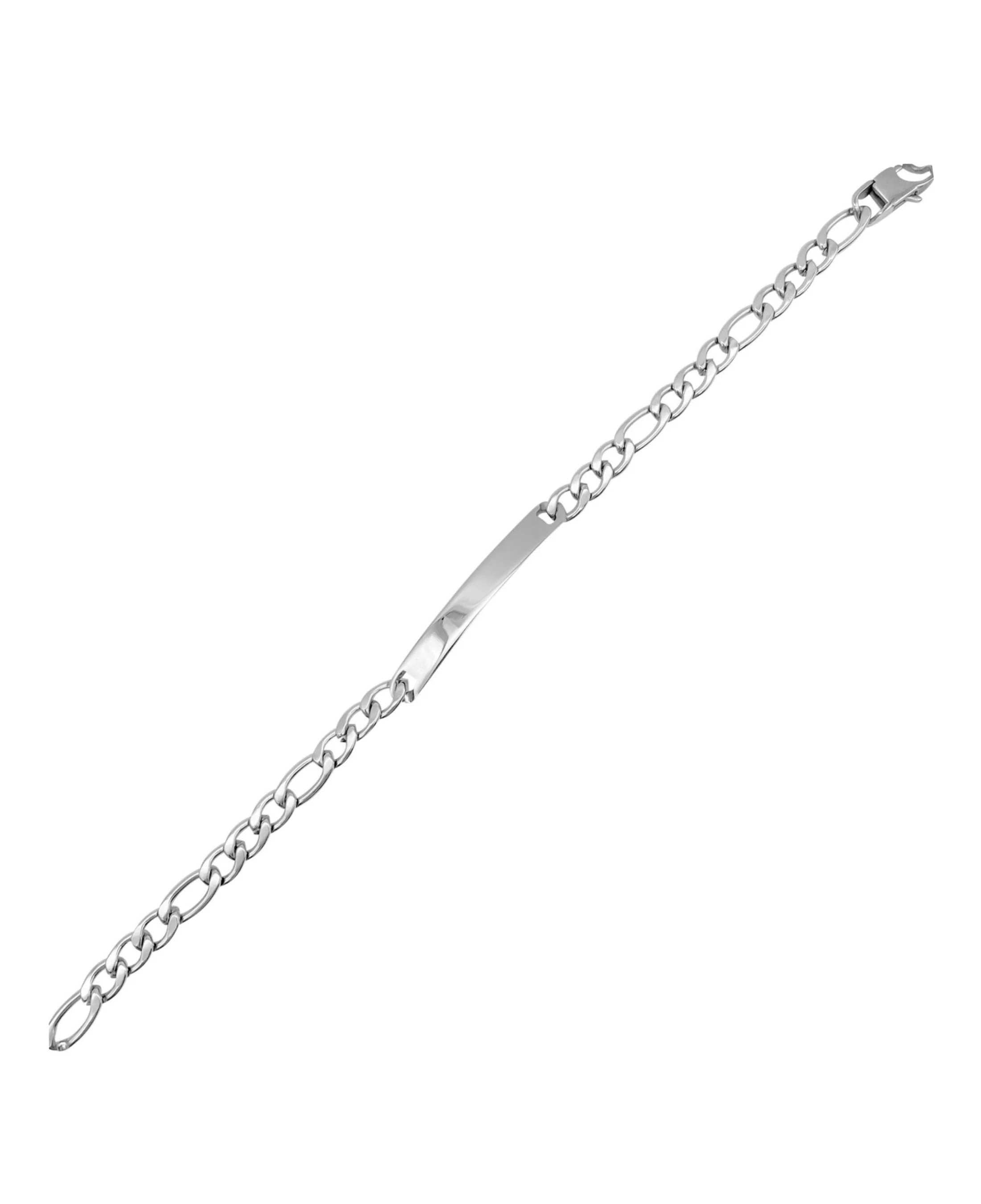 GOURMETTE EN ACIER MAILLE FIGARO 6 MM - Image 3