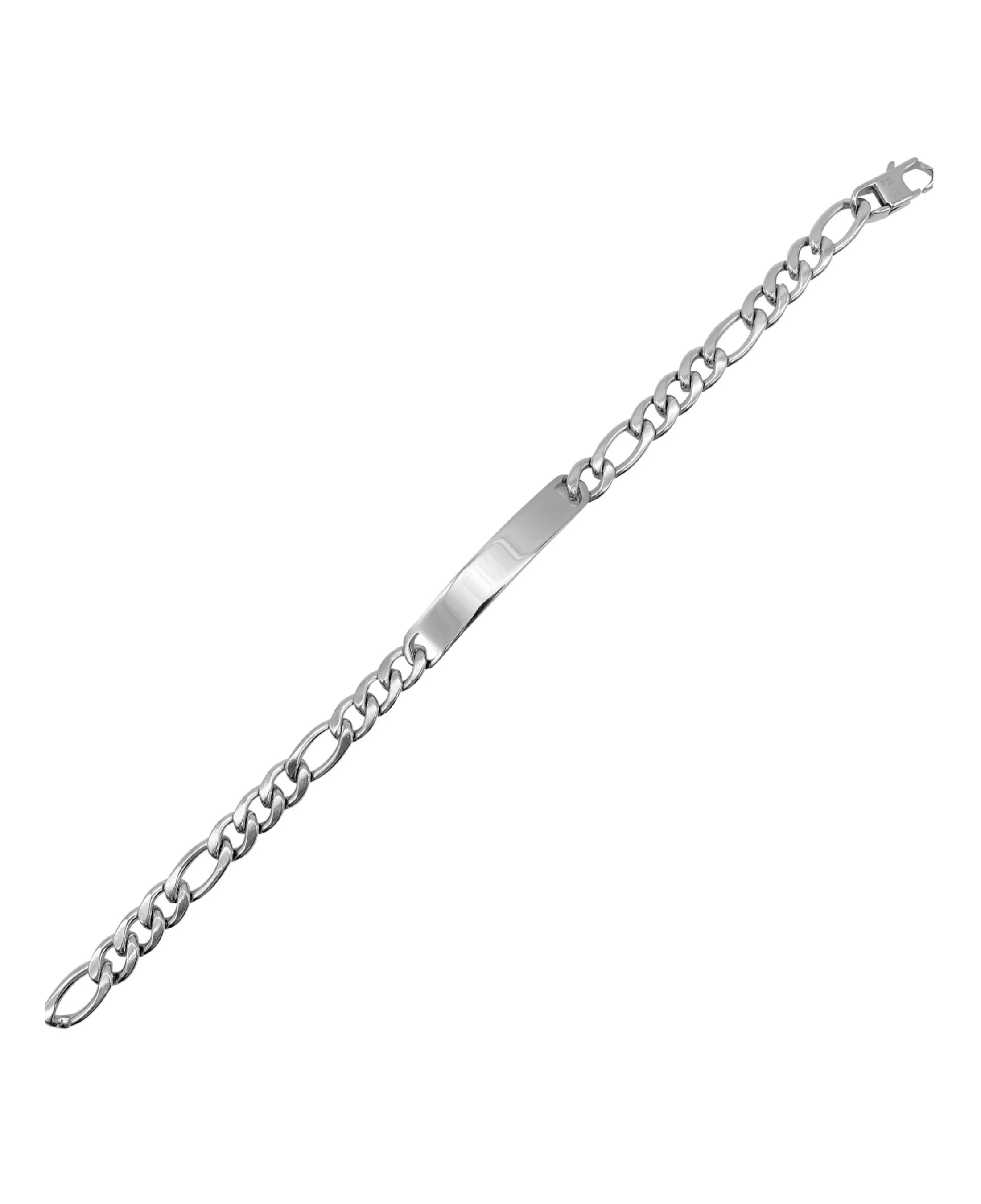 GOURMETTE EN ACIER MAILLE FIGARO 7,5 MM - Image 3