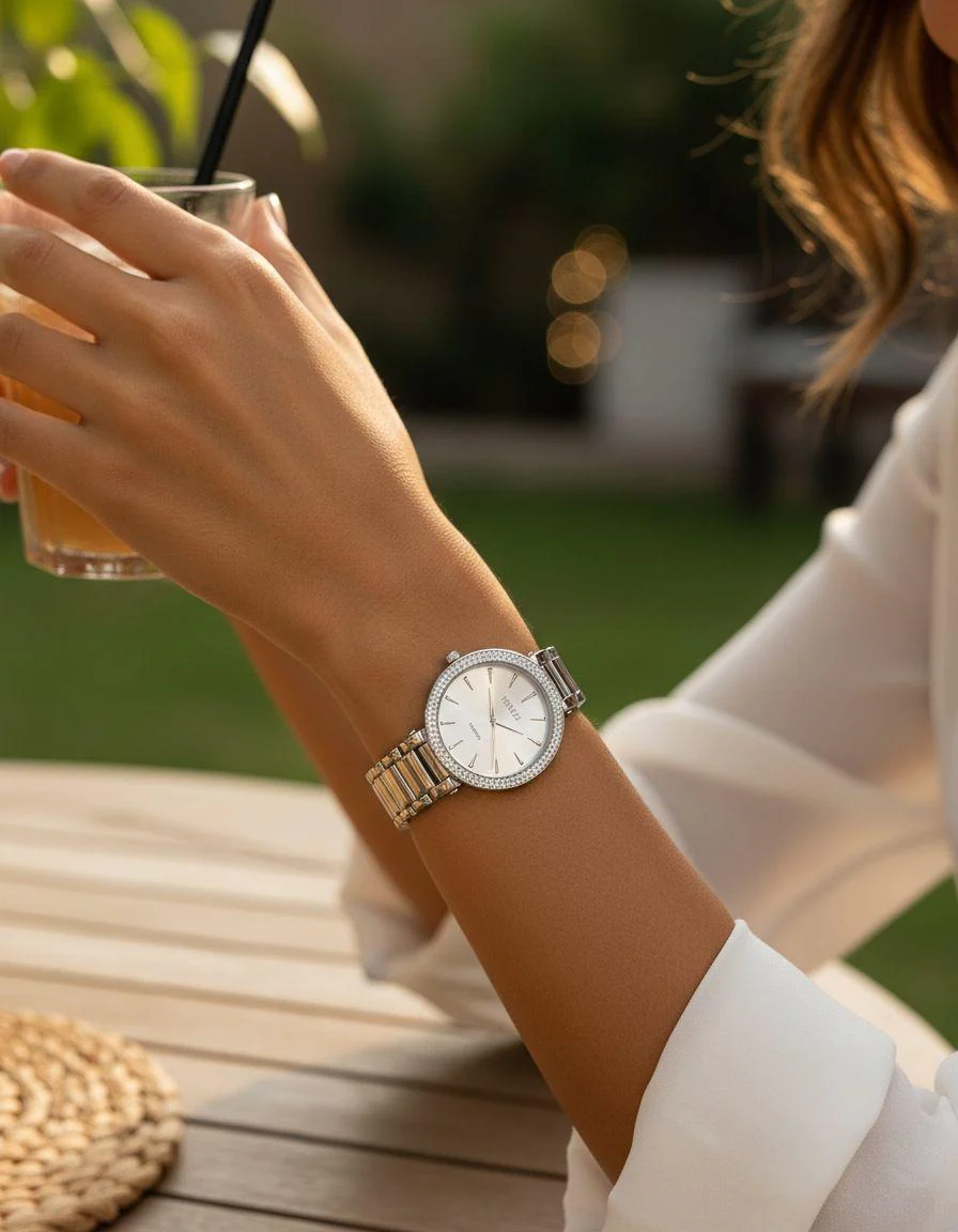 Montre Venizi argentée avec strass - Image 2