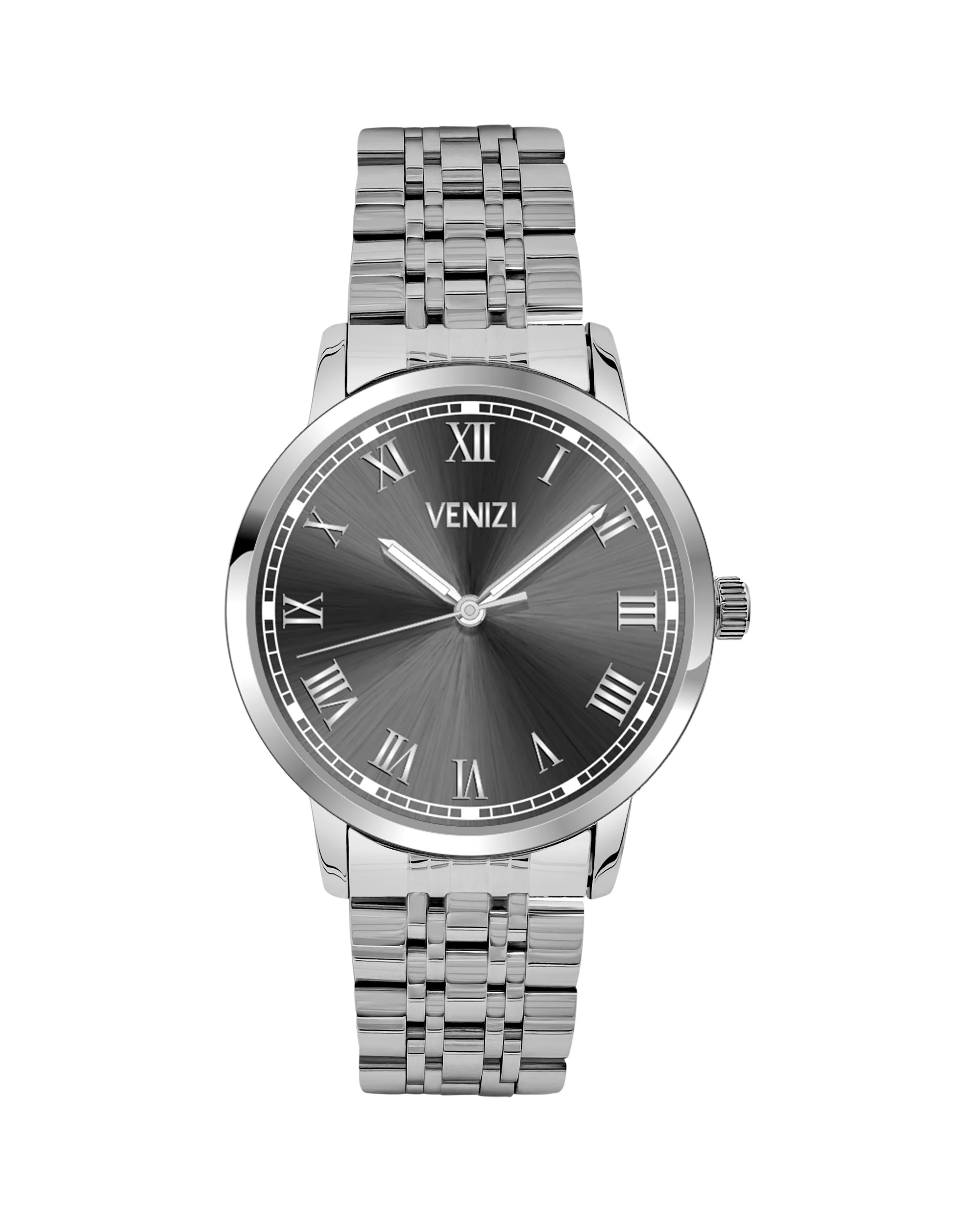 MONTRE VENIZI ARGENTEE AVEC CADRAN GRIS ANTHRACITE