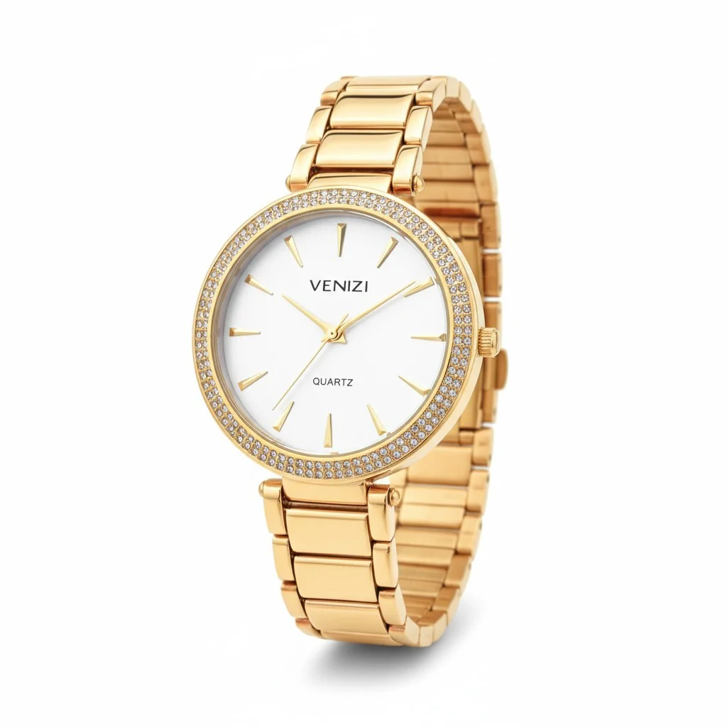 Montre Venizi dorée avec strass