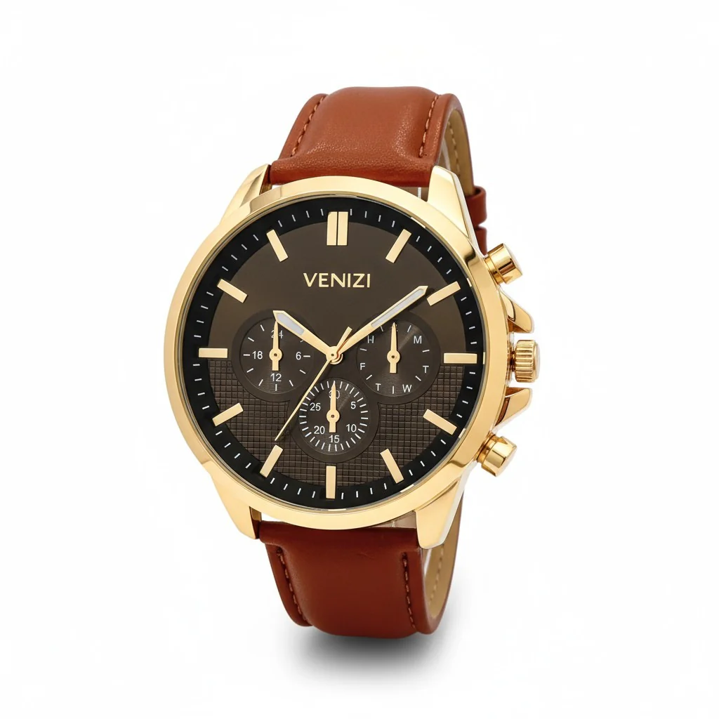 MONTRE VENIZI DOREE AVEC CADRAN NOIR
