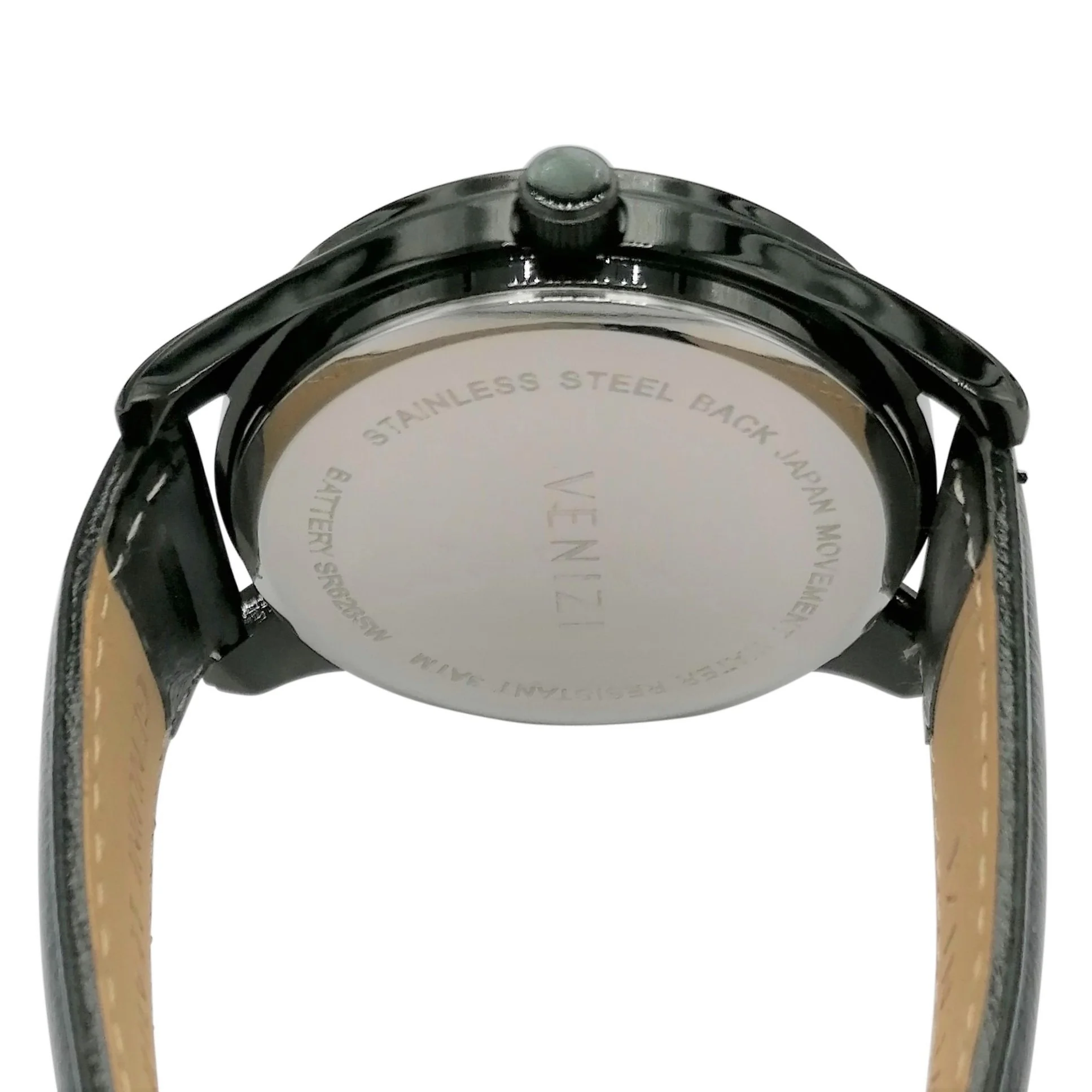 MONTRE VENIZI NOIRE AVEC CADRAN NOIR ET CHIFFRES ROMAINS - Image 3