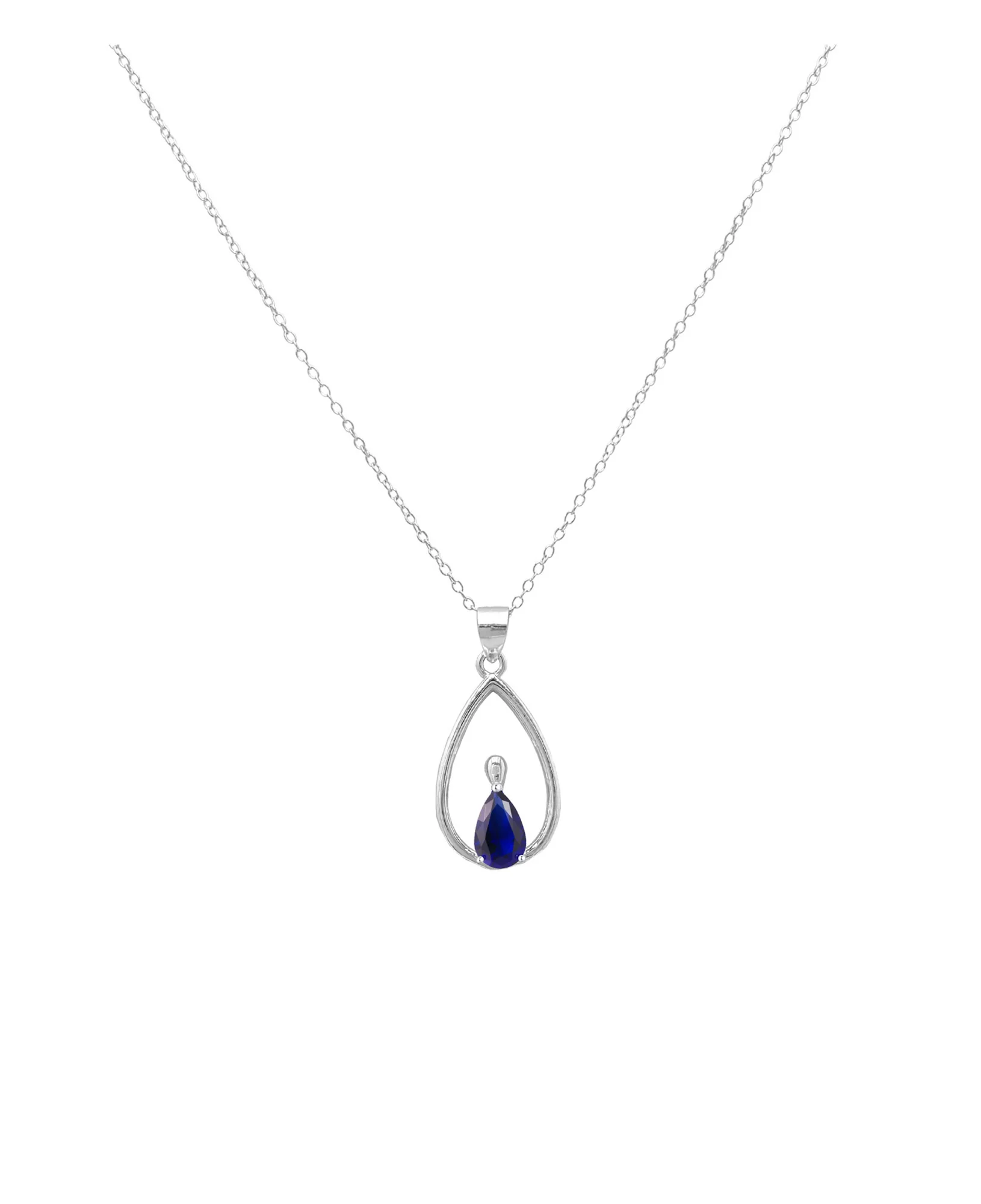 PARURE EN ARGENT GOUTTE AVEC ZIRCONIUM SAPHIR - Image 3